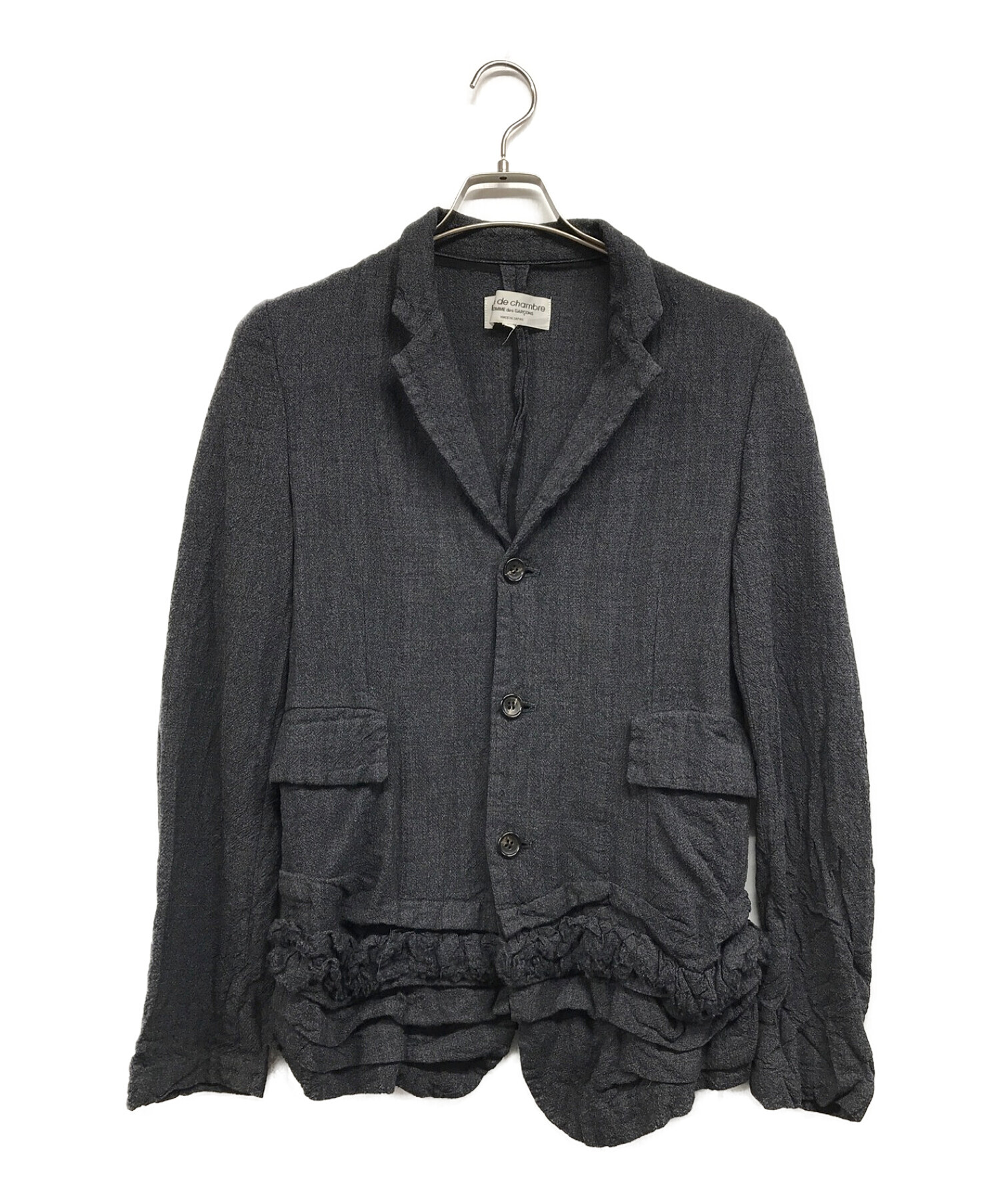 robe de chambre ウール縮絨フリルジャケット ファッション 