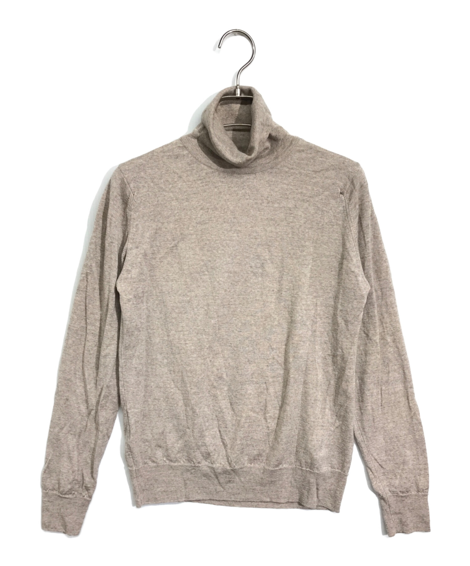 ジョンスメドレー タートルネックニット ベージュ 【オススメ】JOHN