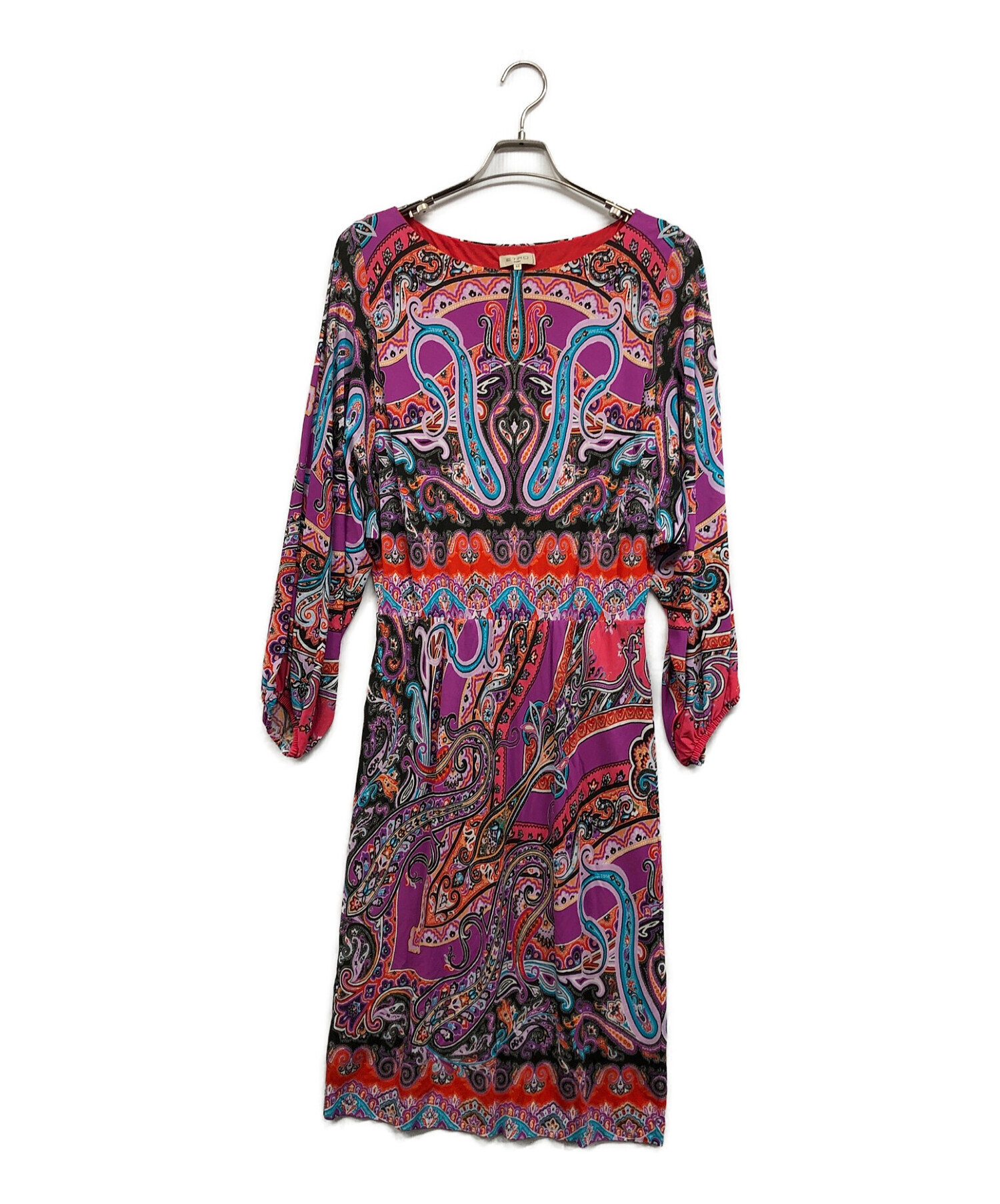 中古・古着通販】ETRO (エトロ) ペイズリー柄ワンピース パープル  