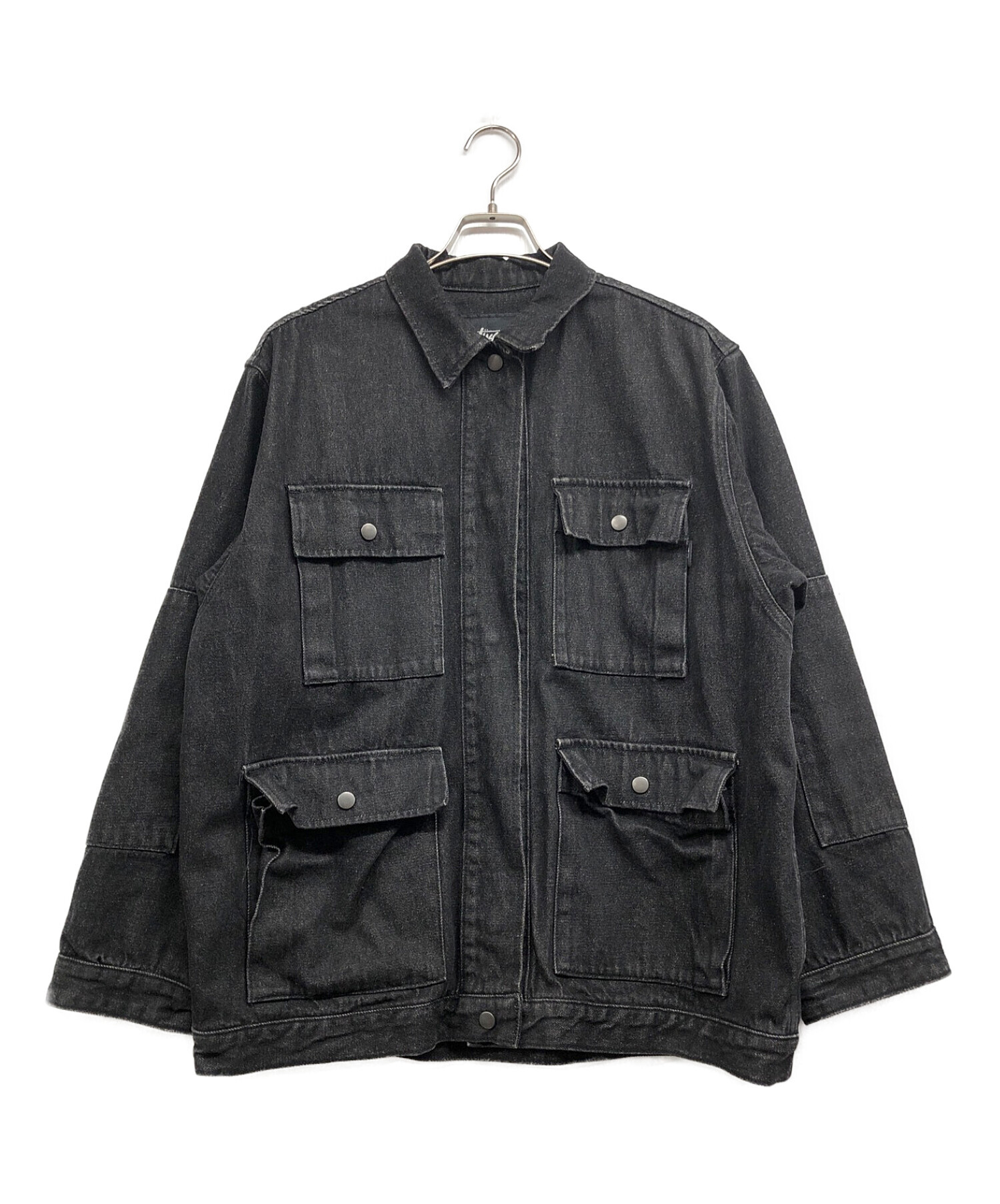 中古・古着通販】stussy (ステューシー) デニムジャケット ブラック 