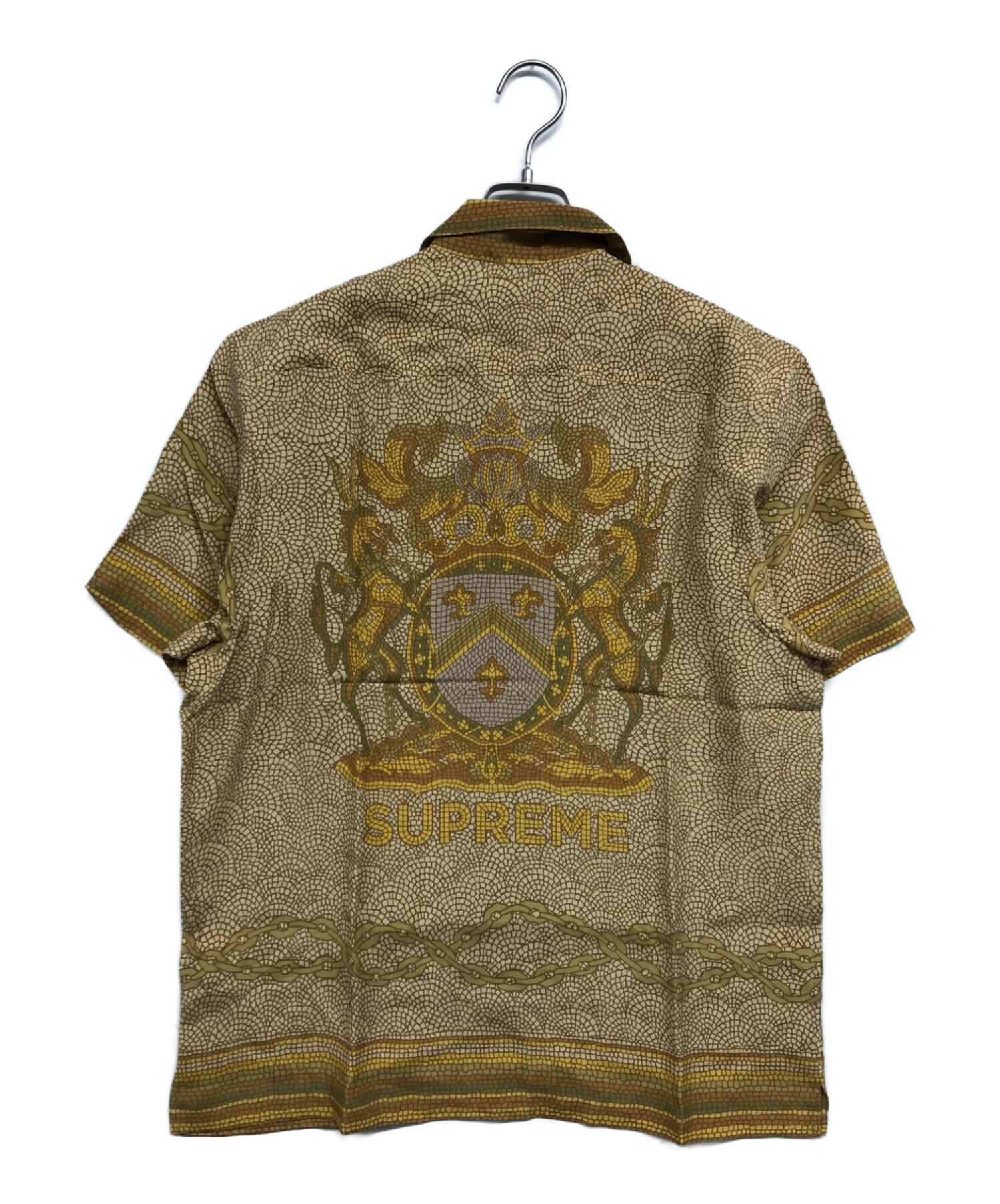 トップス20SS /Supreme Mosaic Silk S/S Shirt tan