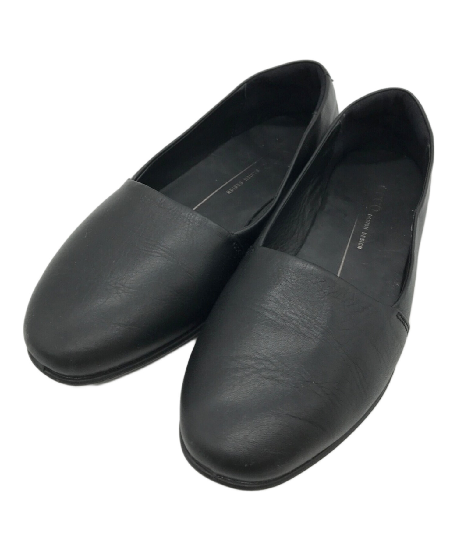 ecco フラットシューズブラック