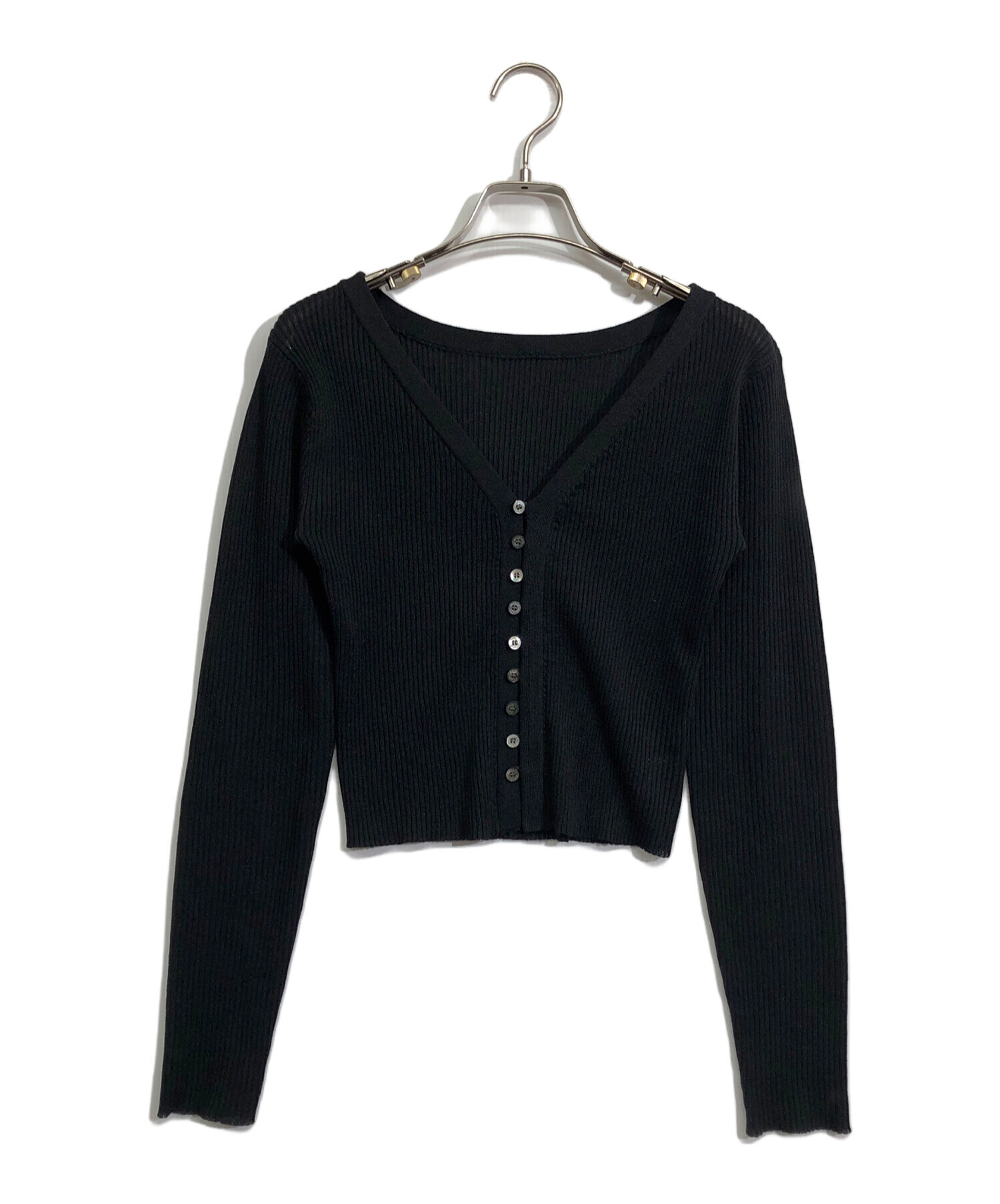 anuans アニュアンス ショートリブニットカーディガン