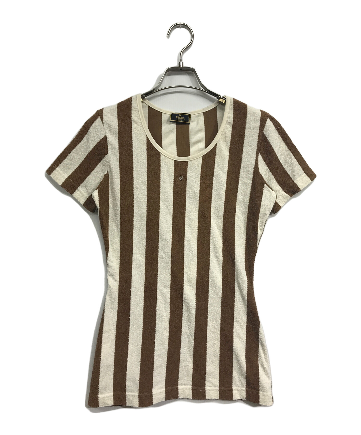 中古・古着通販】FENDI (フェンディ) マイクロロゴパイル地Tシャツ 