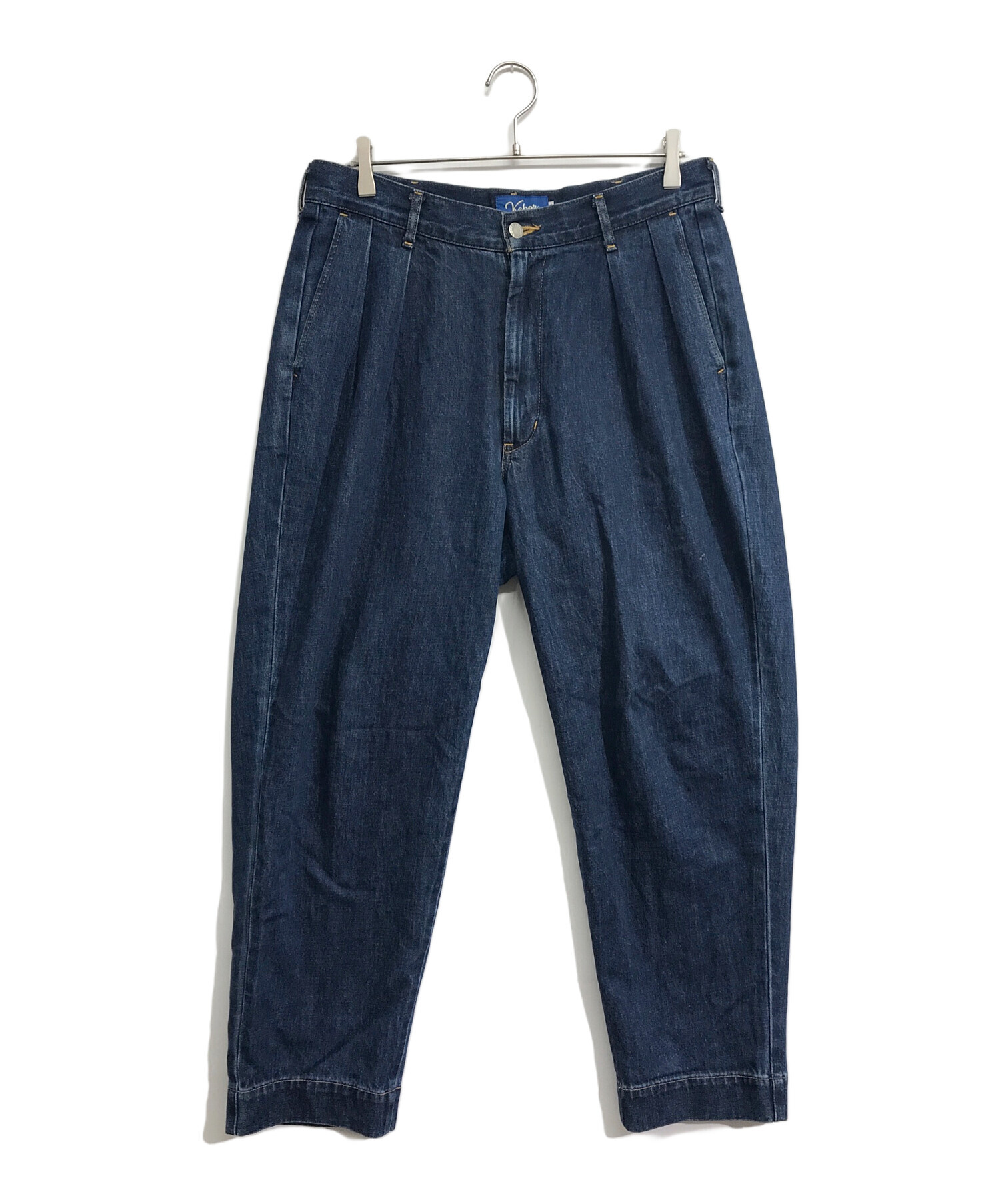 中古・古着通販】KEBOZ (ケボズ) タックデニムパンツ ネイビー サイズ 