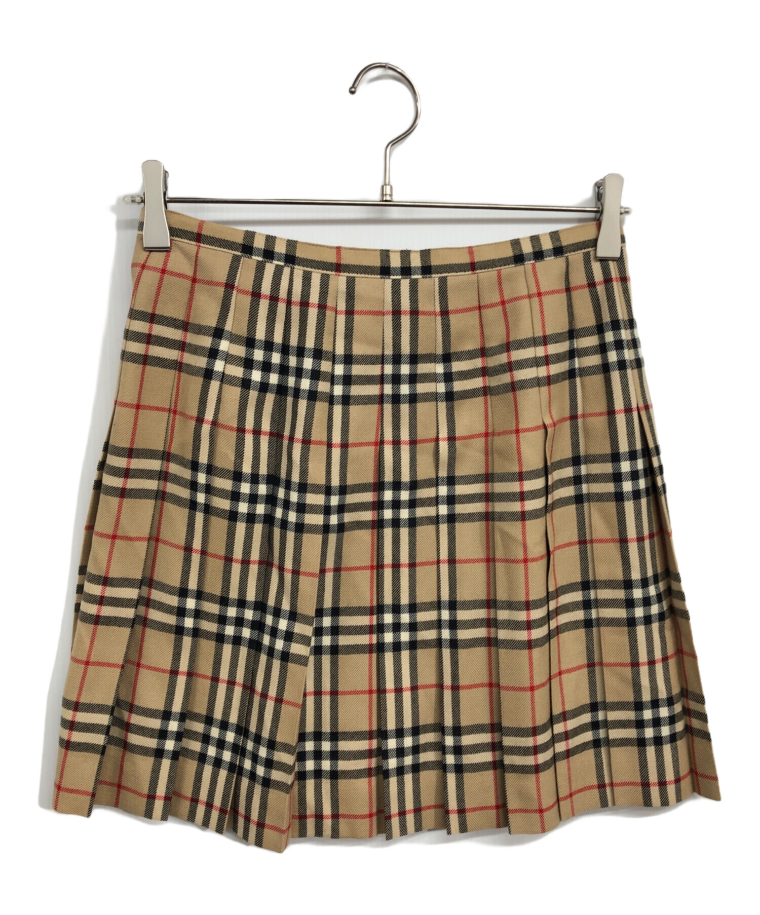 バーバリーブルーレーベル　ラップミニスカート　ノバチェック　36 ブラウン BURBERRY BLUE LABEL (バーバリーブルーレーベル) ノバチェックラップ