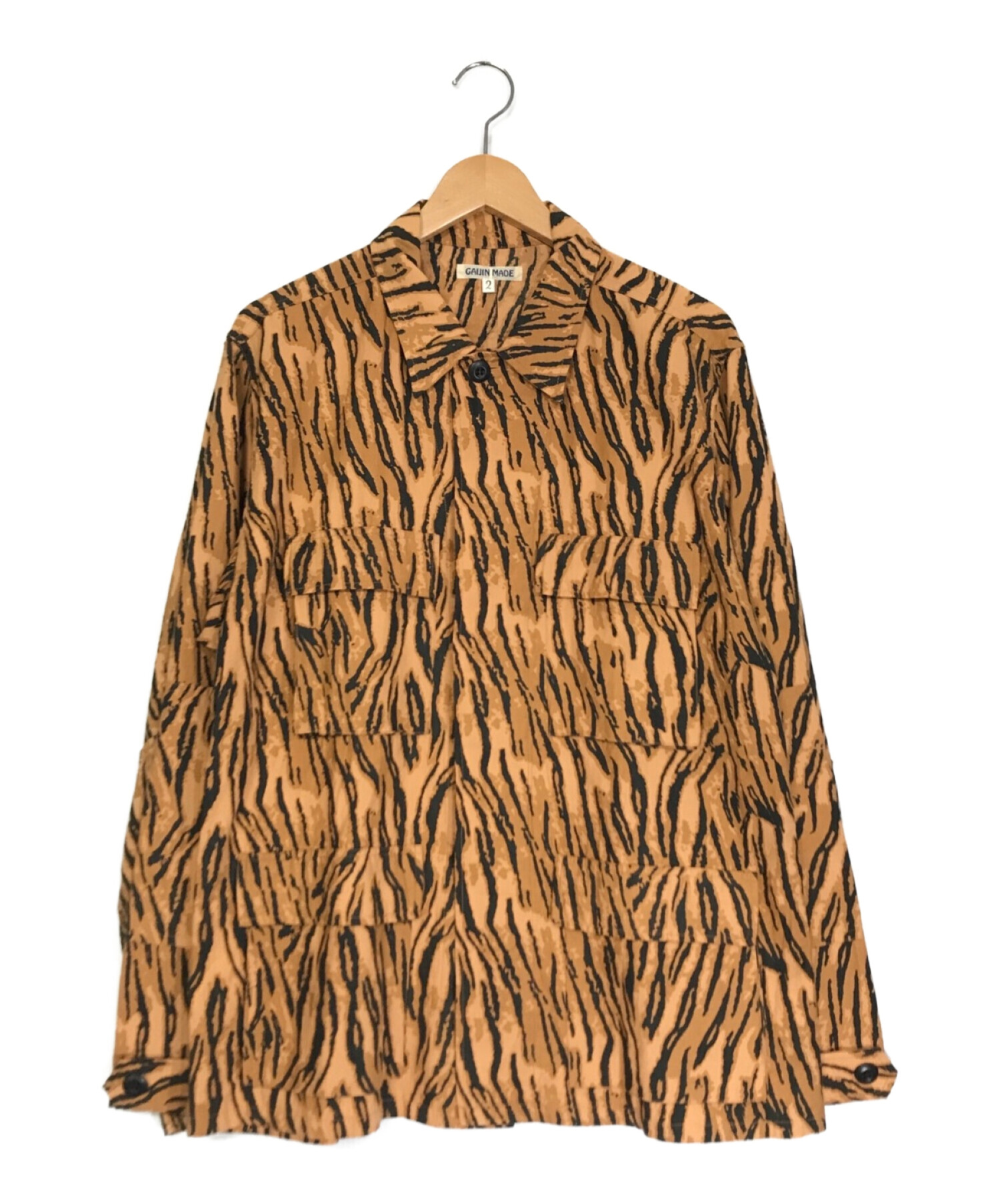GAIJIN MADE (ガイジンメイド) タイガーパターンミリタリージャケット オレンジ サイズ:2