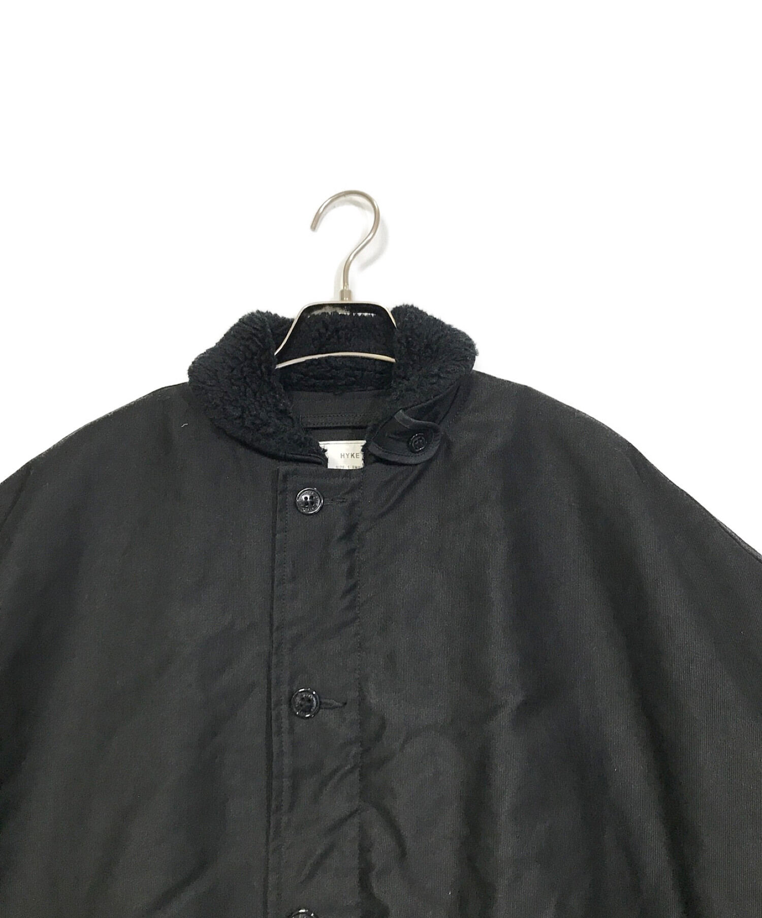 中古・古着通販】HYKE (ハイク) N-1 TYPE BIG JACKET ブラック サイズ 