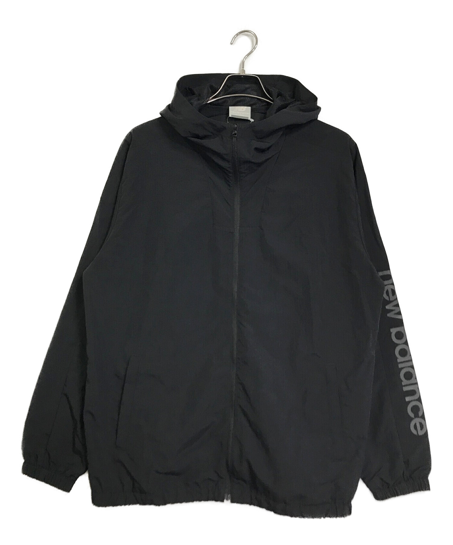 NEW BALANCE (ニューバランス) フーデッドウーブン ジャケット ブラック サイズ:L 未使用品