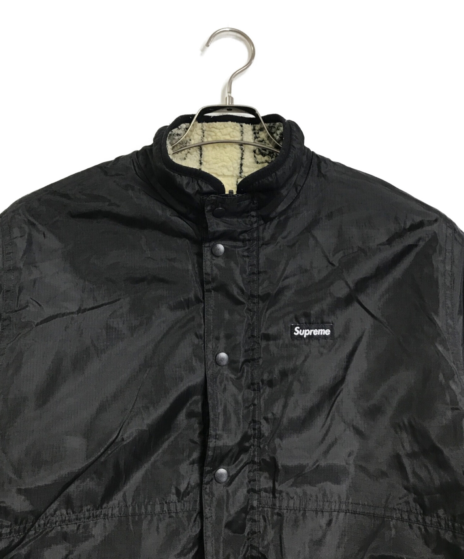 Supreme (シュプリーム) Reversible Bandana Fleece Jacket ホワイト×ブラック サイズ:M