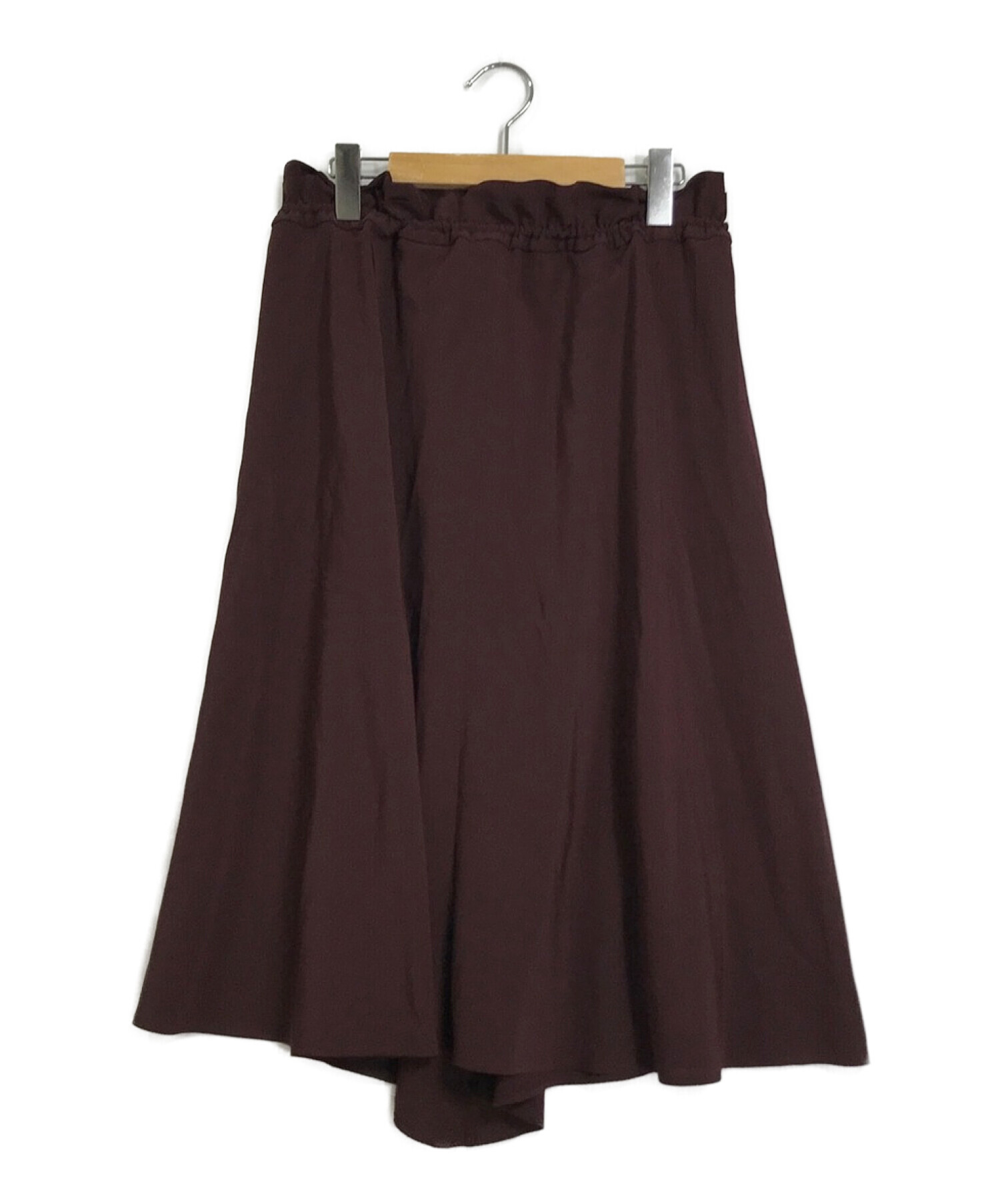 エルメスHERMES スカート 38 ブラウン 茶色 - ひざ丈スカート