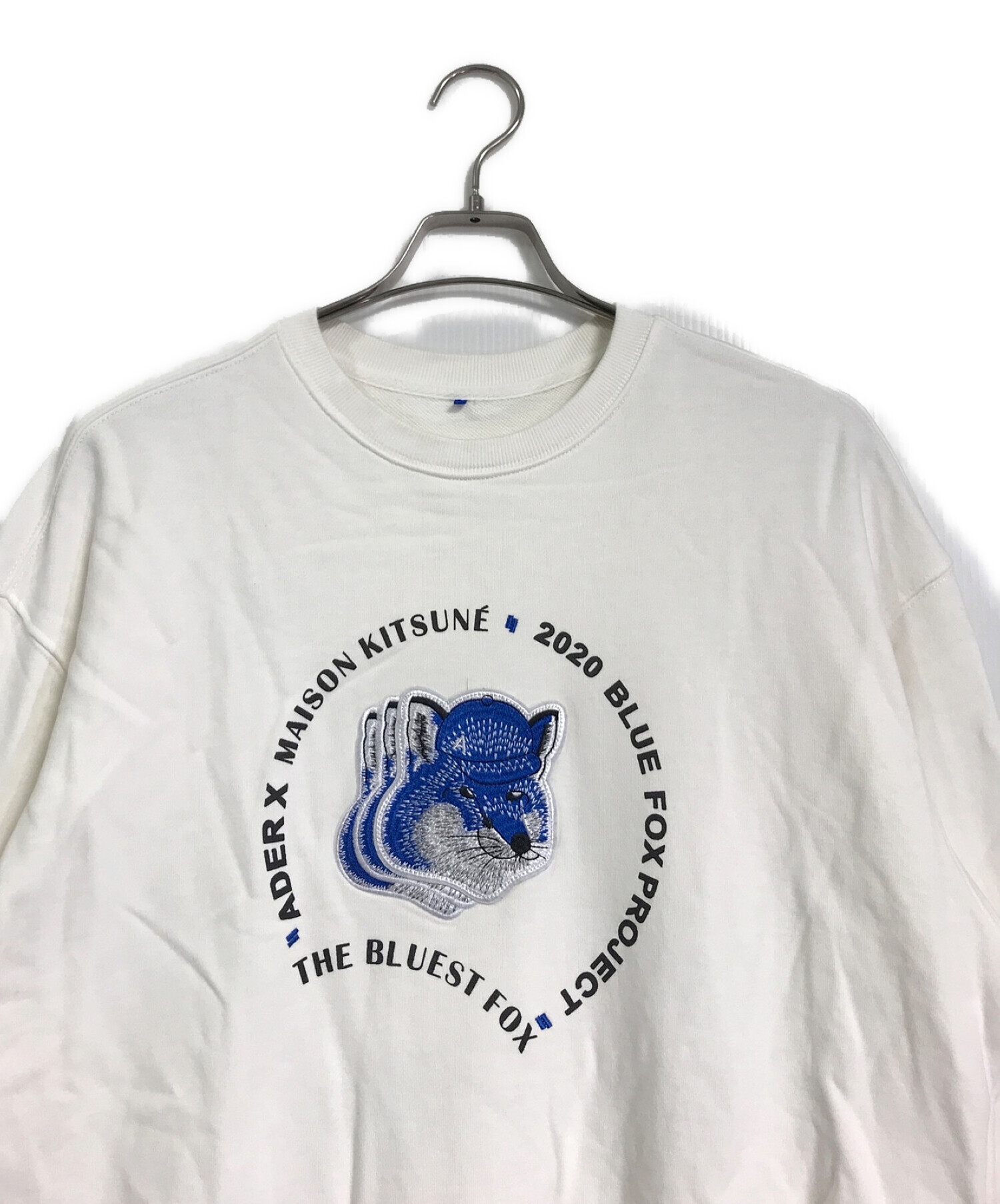 ADERERROR (アーダーエラー) maison kitsune (メゾンキツネ) Triple fox head sweatshirt /  トリプルフォックスヘッドスウェットシャツ ホワイト サイズ:A