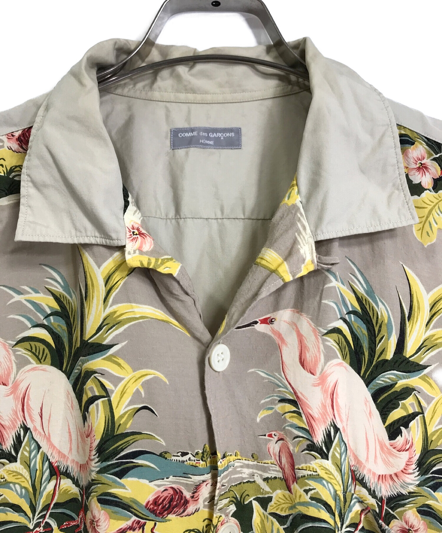 コムデギャルソンオム　半袖シャツ　アロハ コムデギャルソンオムアロハシャツcomme des garçons