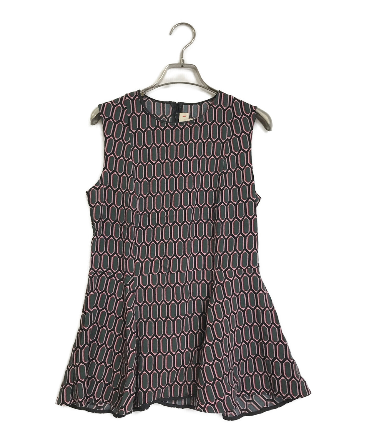 中古・古着通販】MARNI (マルニ) ノースリーブフレアブラウス グリーン 
