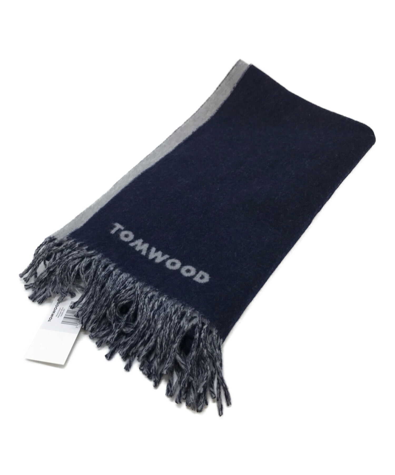 TOM WOOD トムウッド マフラー - 紺xグレー 【古着】【中古】（TOM  