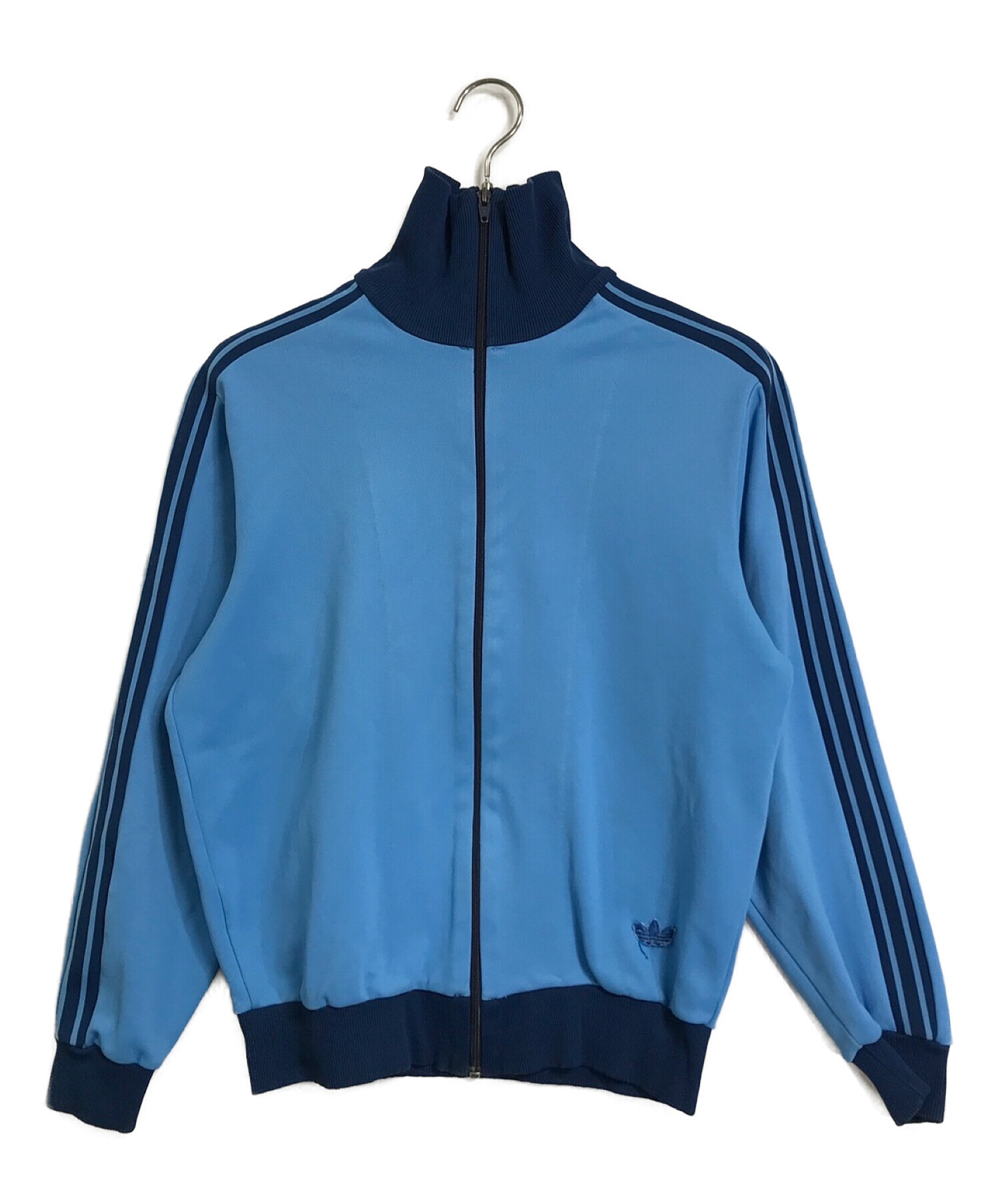 70s adidas デサント製 トラックジャケット 青 紺 ブルー ネイビー