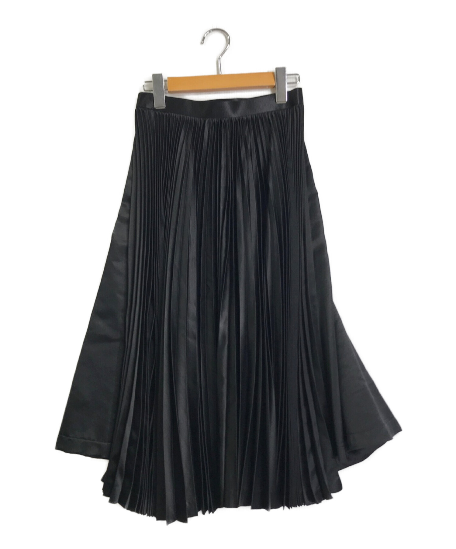 COMME des GARCONS (コムデギャルソン) プリーツ切替サテンスカート ブラック サイズ:SS
