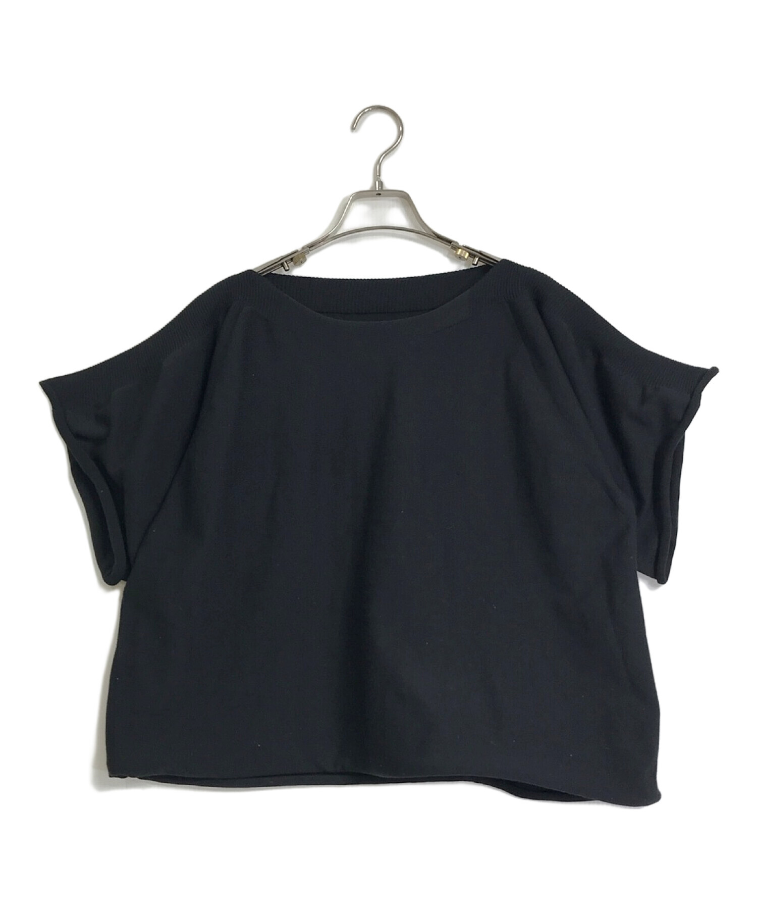 プリーツプリーズ PLEATS PLEASE ニットカットソー黒色サイズ3