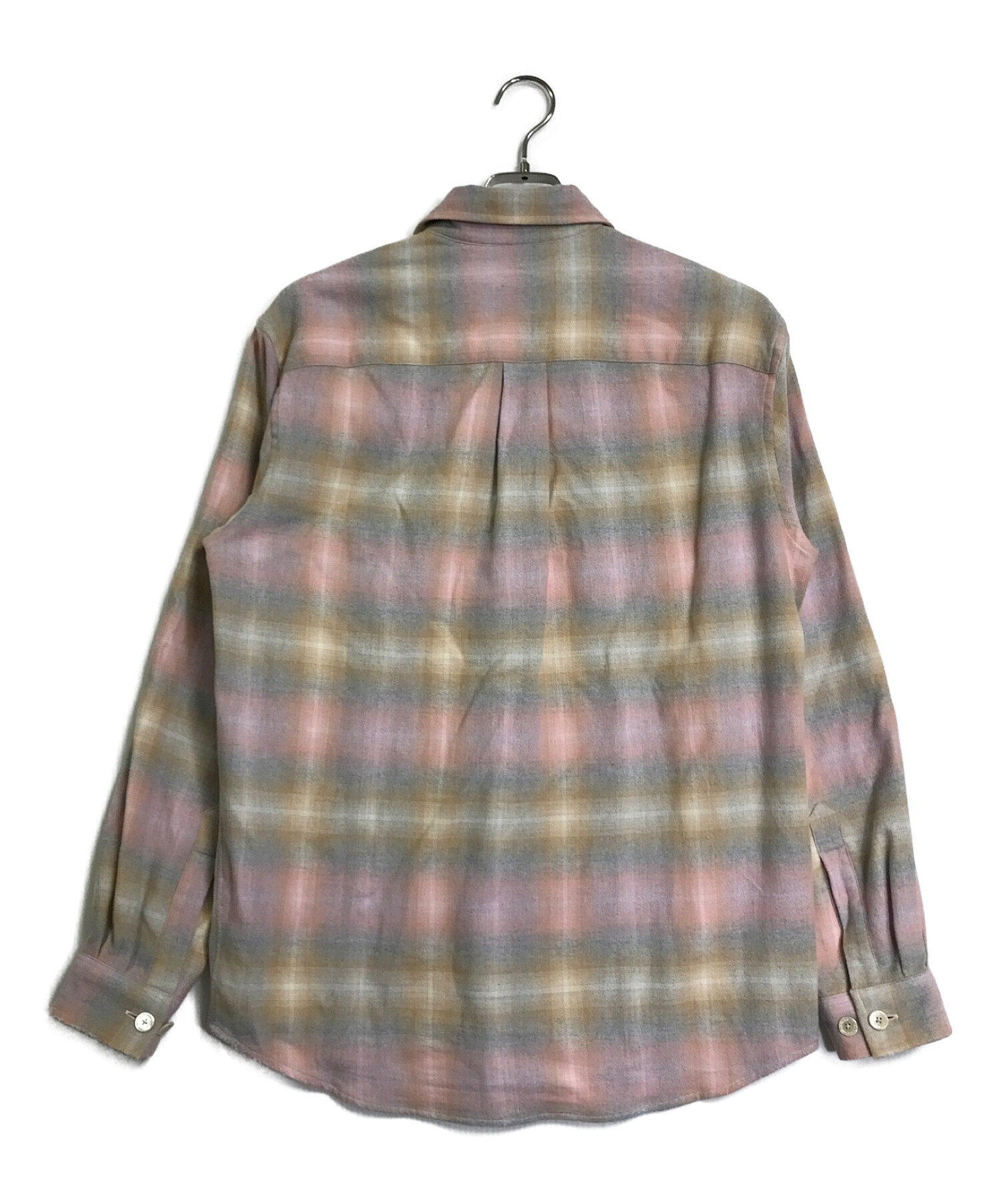 CABaN (キャバン) コットン ダブルブラッシュチェックシャツ ピンク サイズ:M
