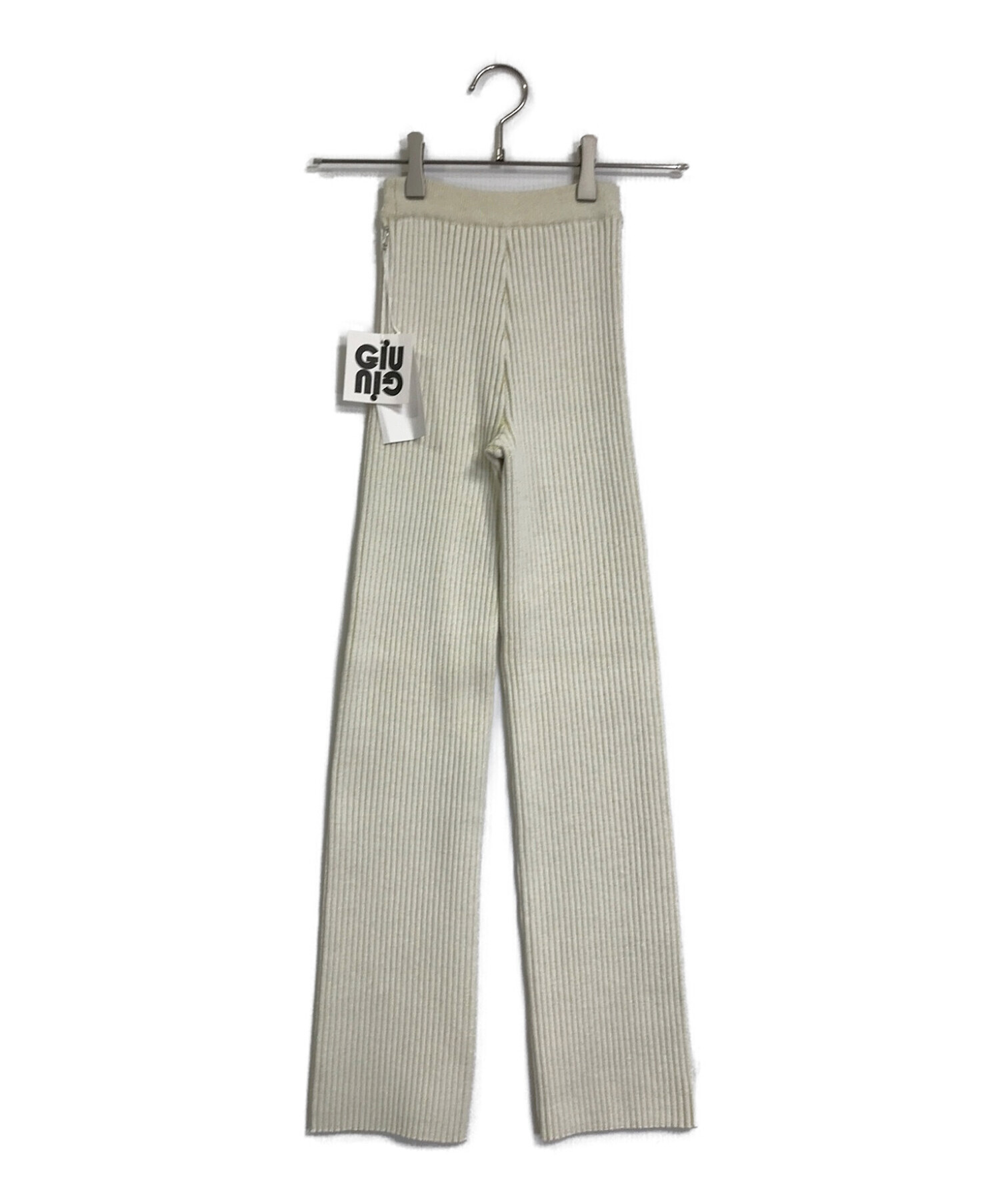 中古・古着通販】giu giu (ジュウ ジュウ) ニットパンツ アイボリー  