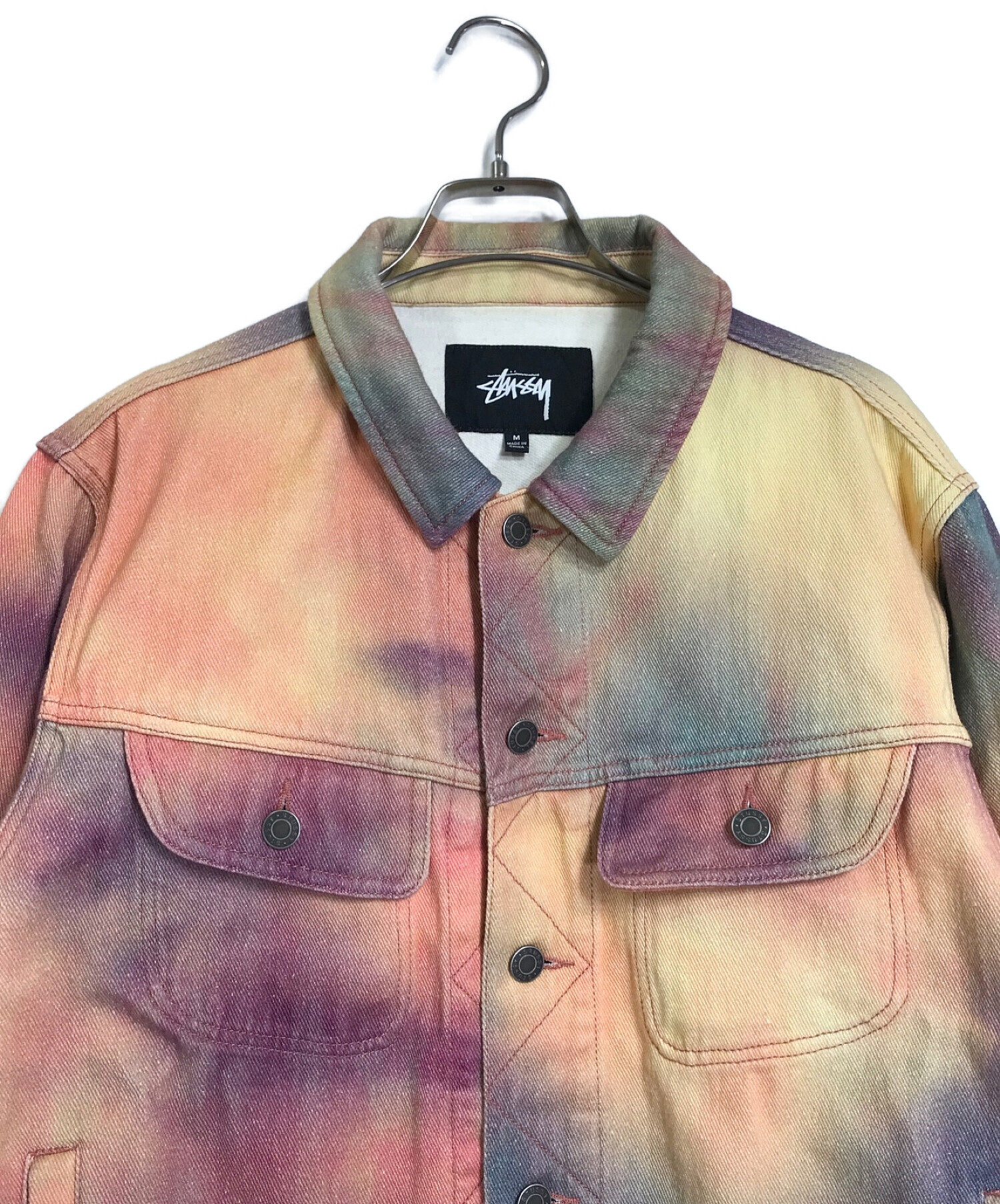 中古・古着通販】stussy (ステューシー) タイダイ染めデニムジャケット 