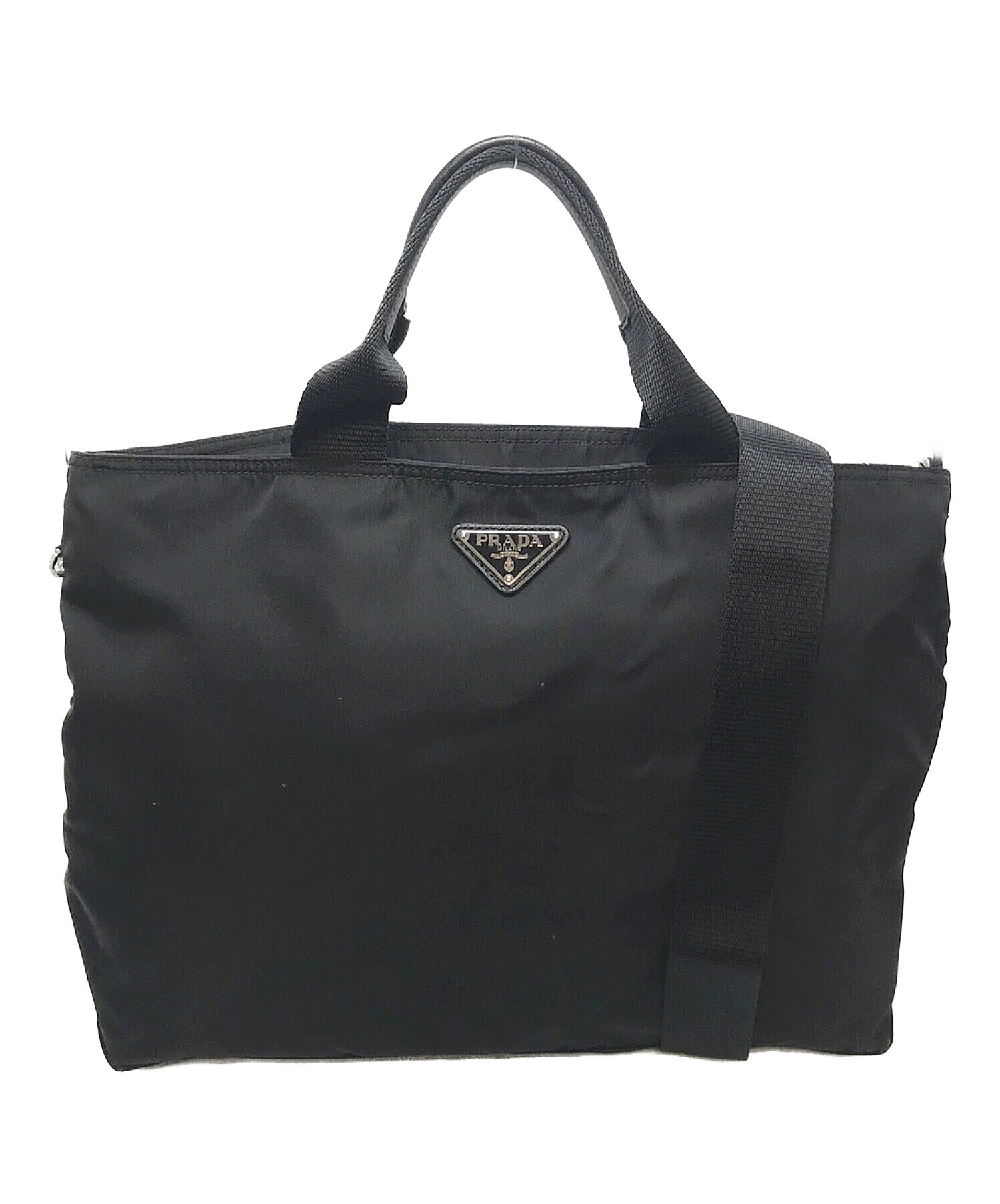 PRADA プラダ ナイロン ショルダーバッグ ハンドバッグ 2way ブラック PRADA（プラダ） バッグ ハンドバッグ ショルダーバッグ レディース