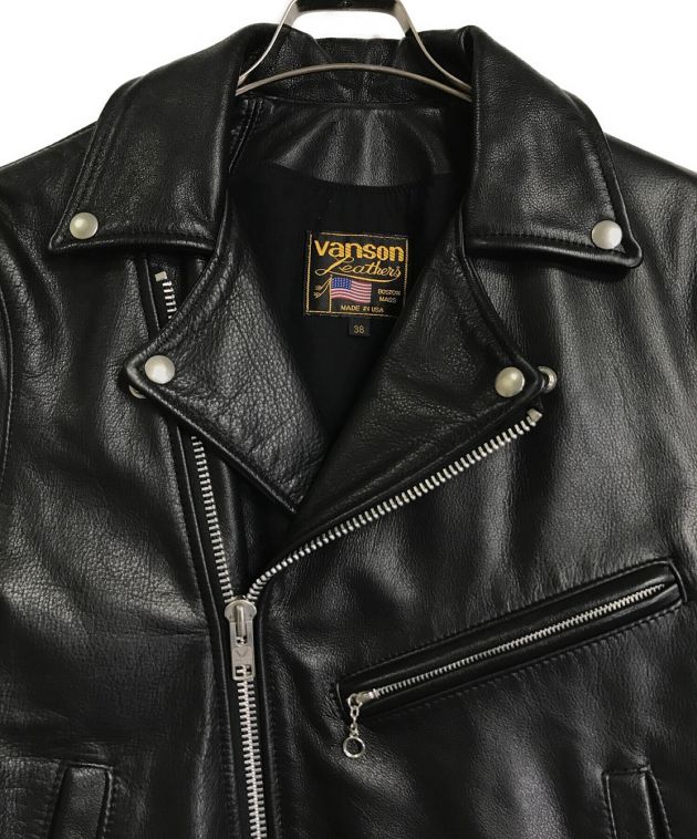 中古・古着通販】VANSON (バンソン) C2ライダースジャケット ブラック 