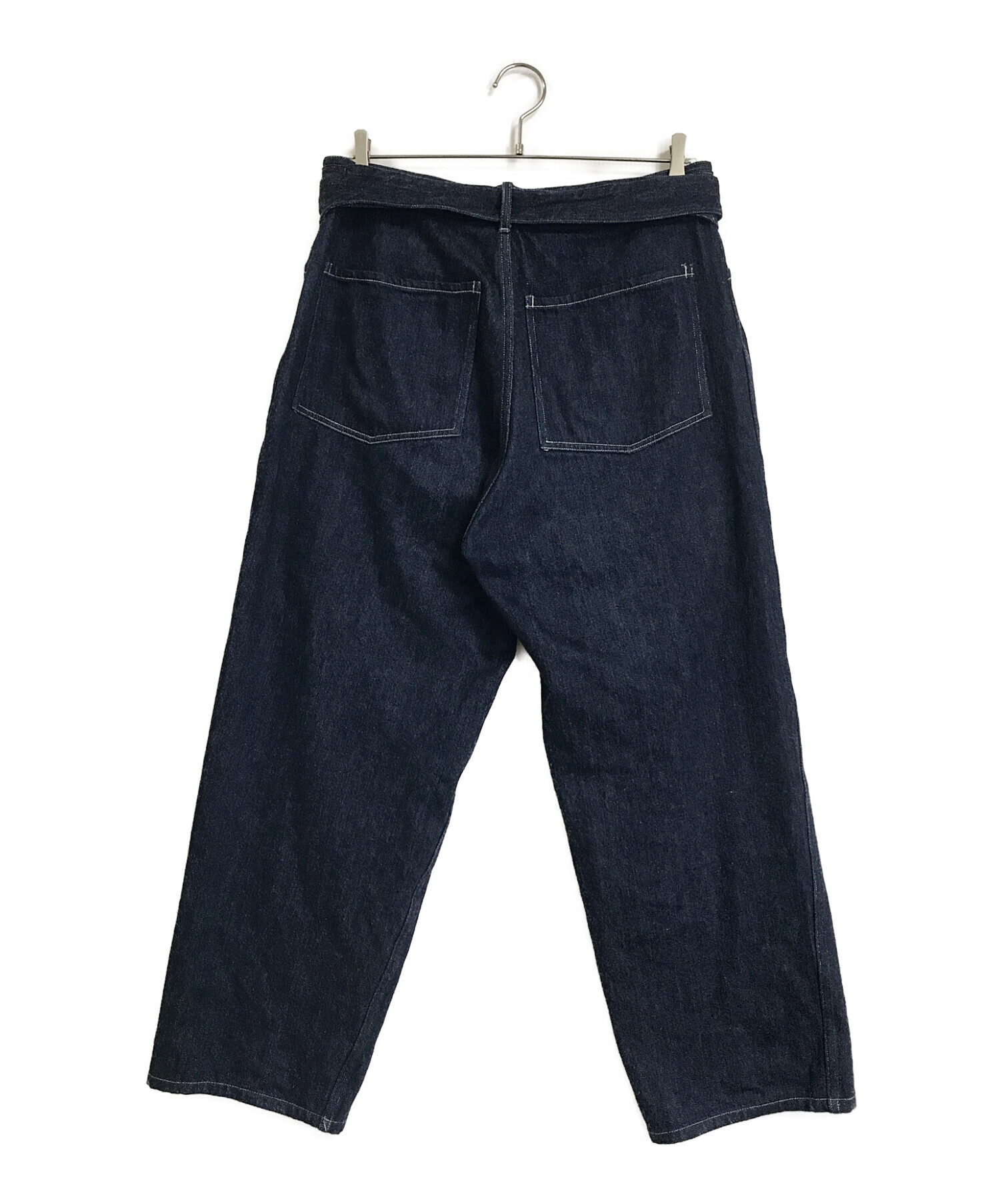 中古・古着通販】COMOLI (コモリ) デニムベルテッドパンツ インディゴ 