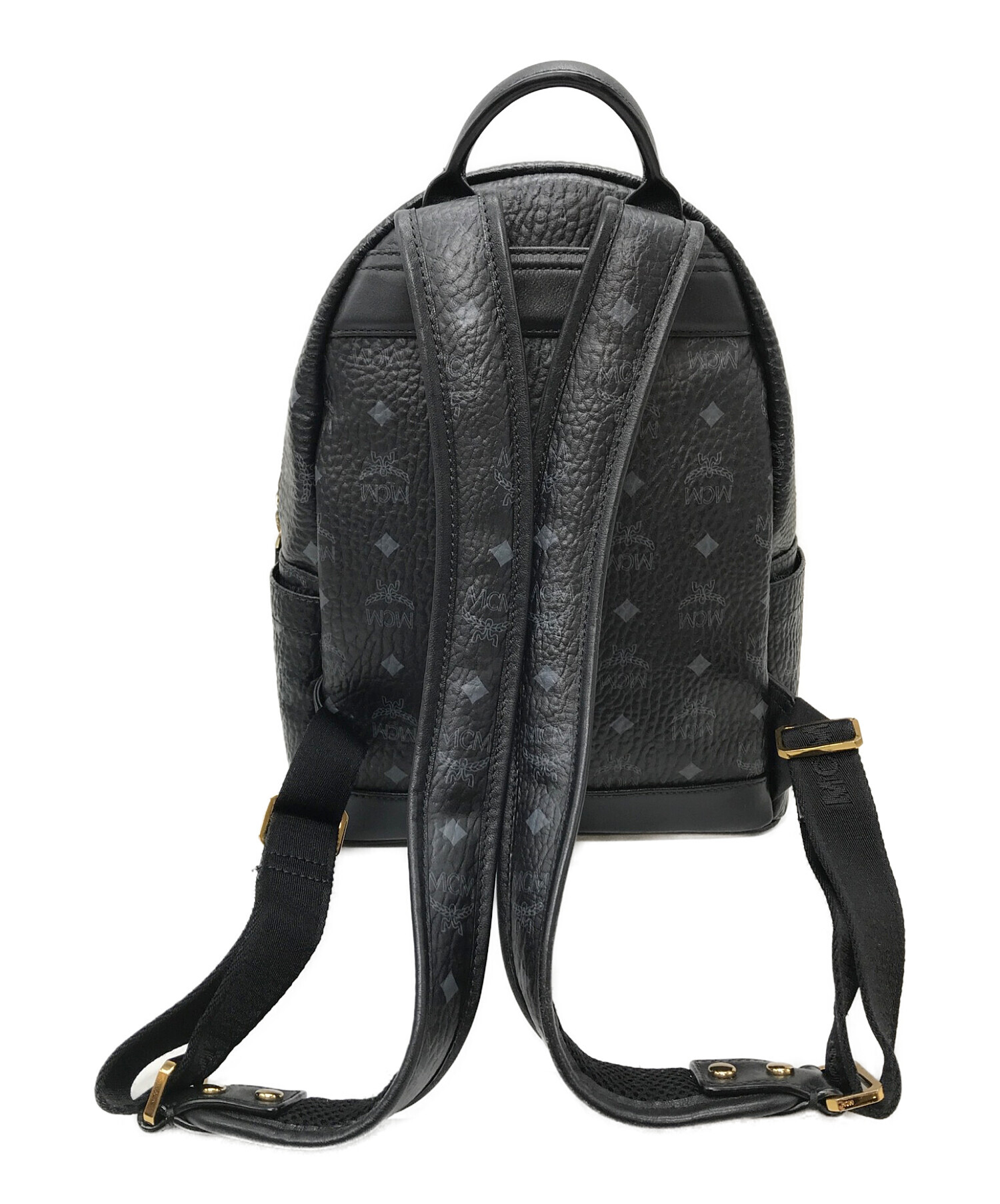 中古・古着通販】MCM (エムシーエム) スタッズリュック ブラック 