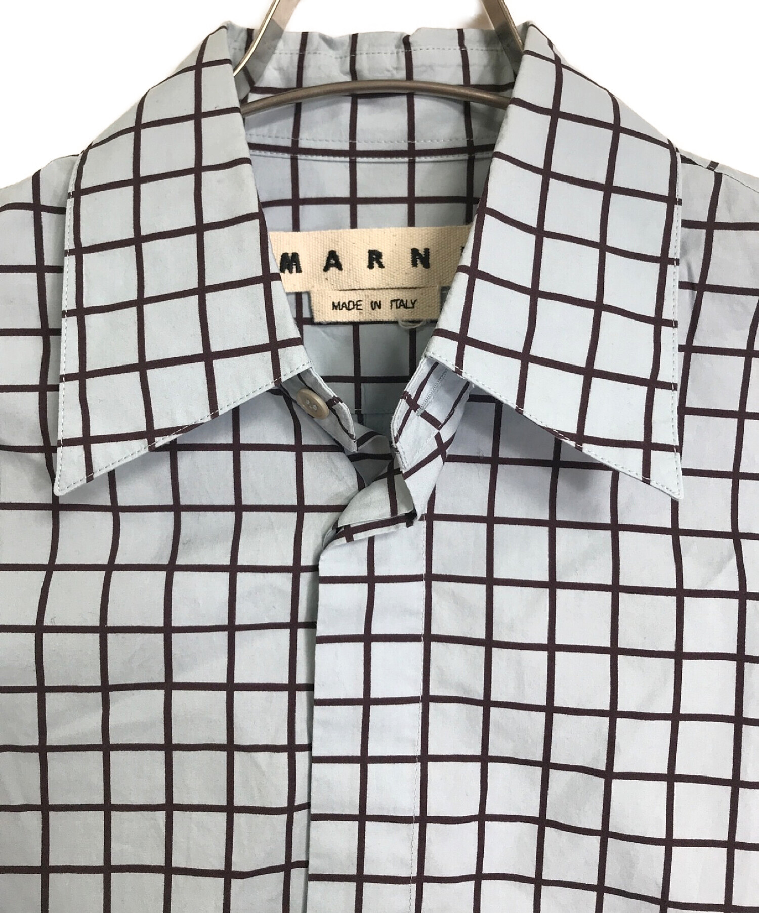 中古・古着通販】MARNI (マルニ) チェックシャツ ブルー サイズ:46 