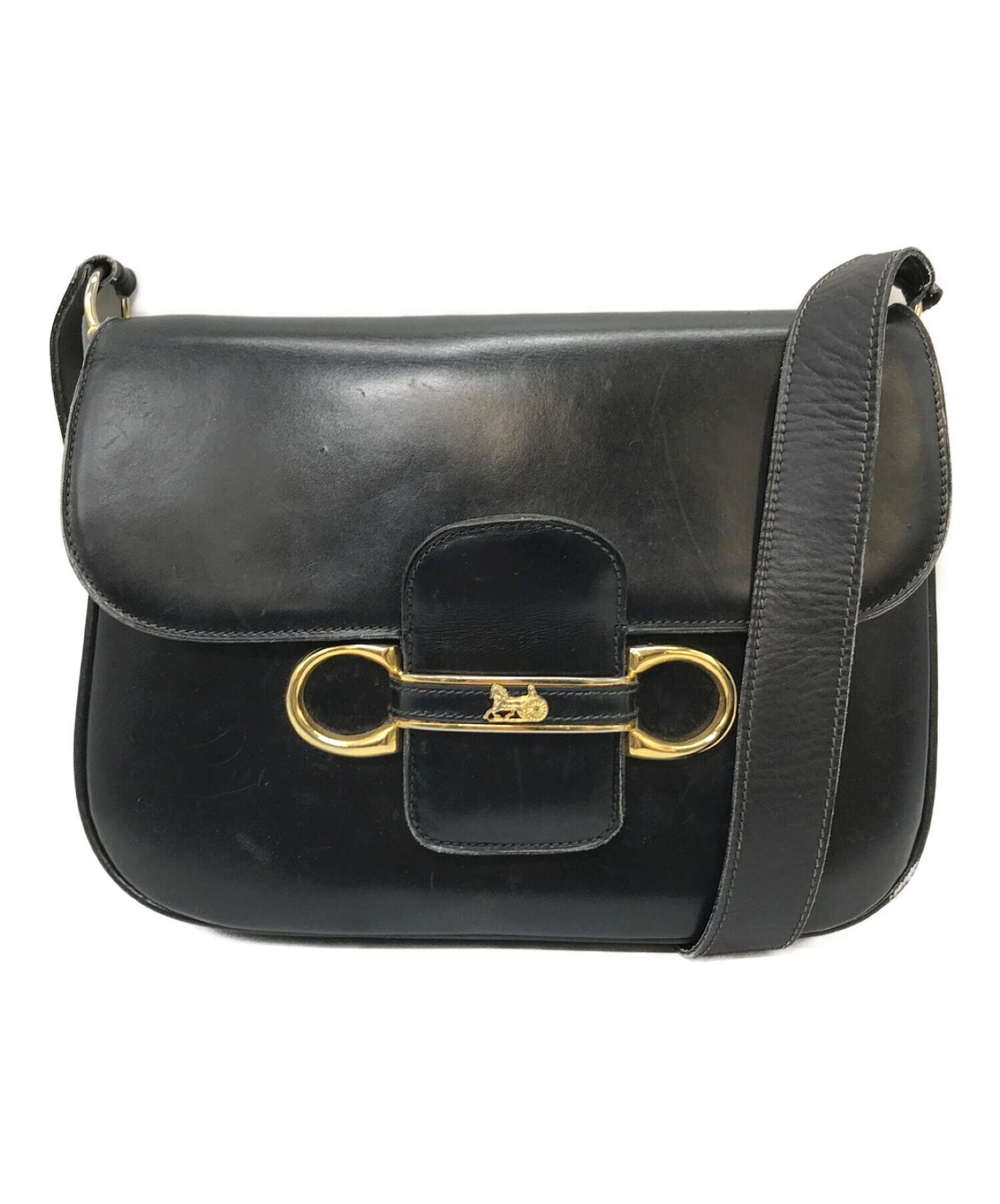 中古・古着通販】CELINE (セリーヌ) 馬車金具ショルダーバッグ 