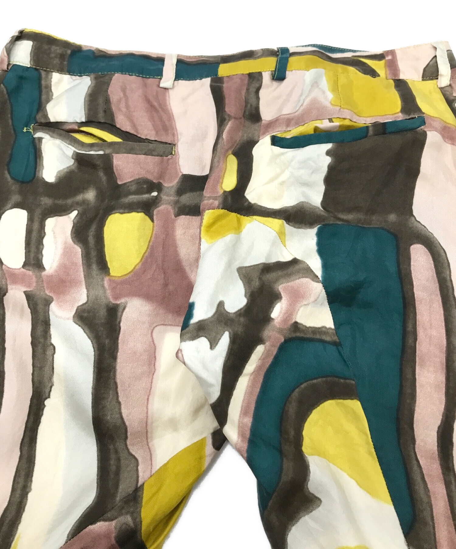 中古・古着通販】MARNI (マルニ) シルク総柄パンツ マルチカラー  