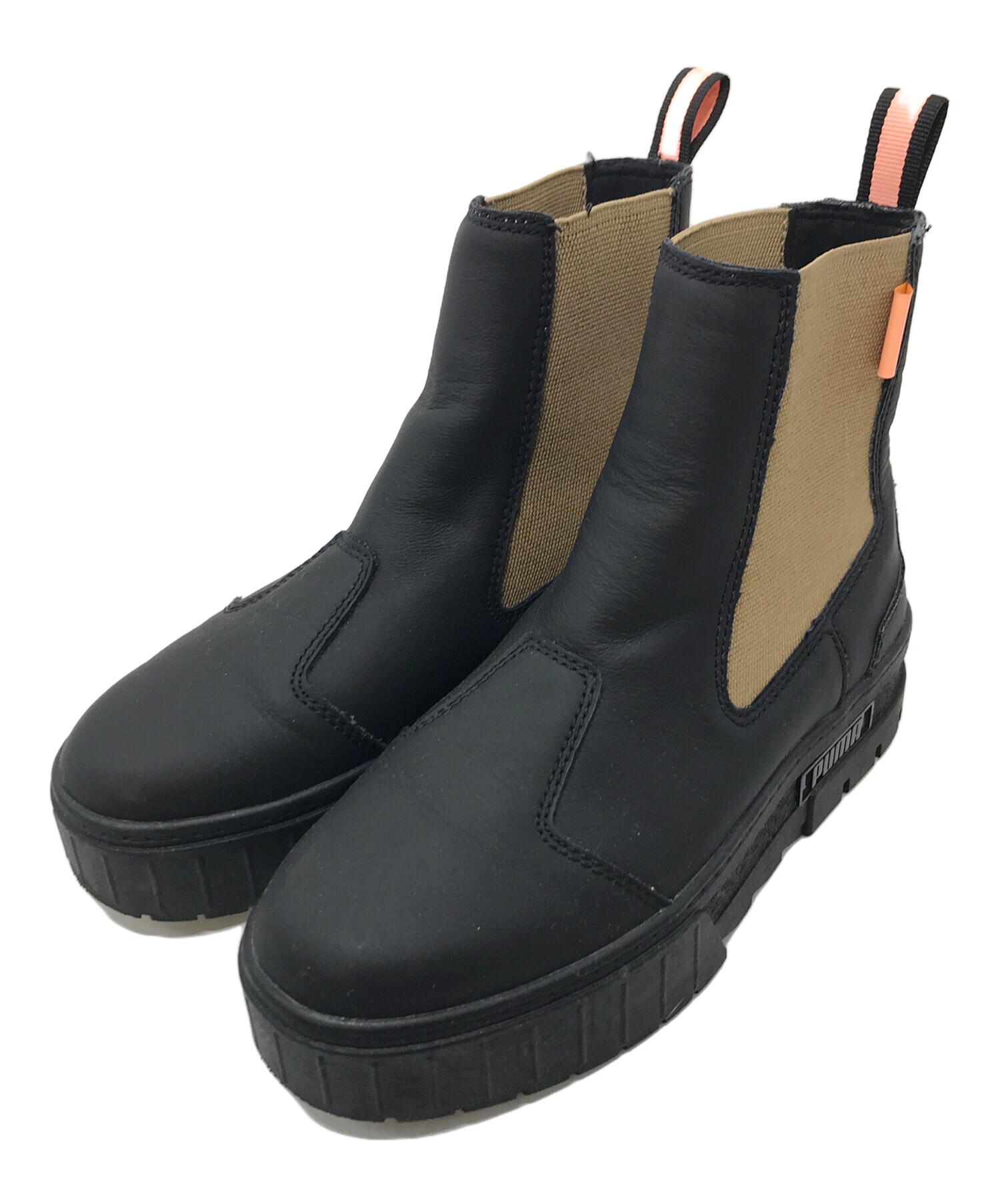 Puma サイドゴアブーツ ブラック PUMA ブラック サイドゴアブーツ 厚底 中古・古着通販】PUMA (プーマ