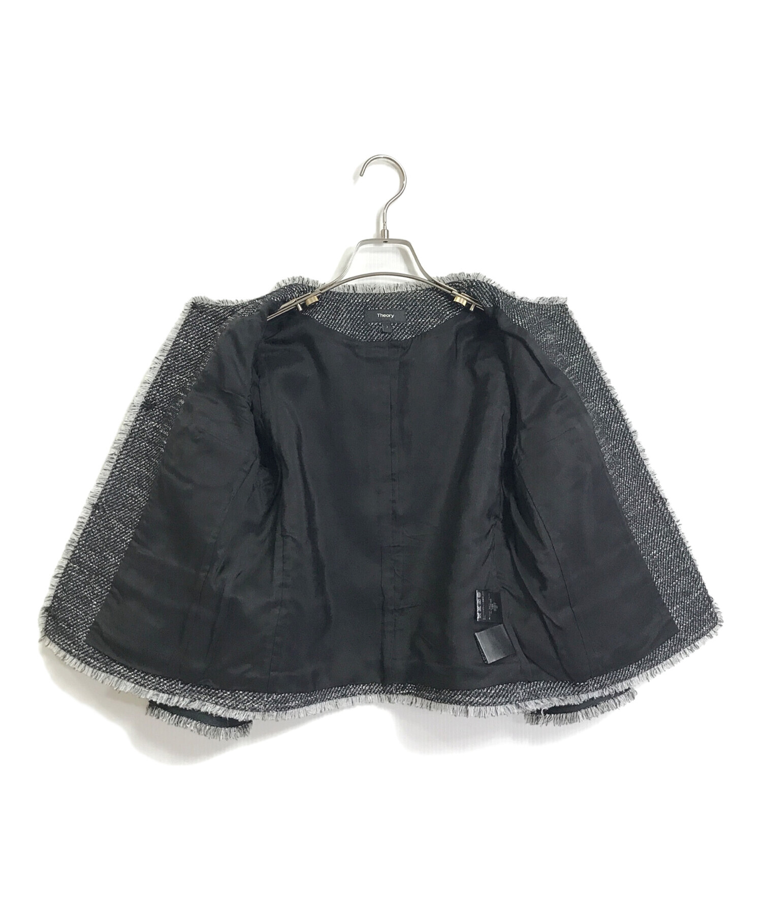 中古・古着通販】theory (セオリー) ノーカラーツイードジャケット 