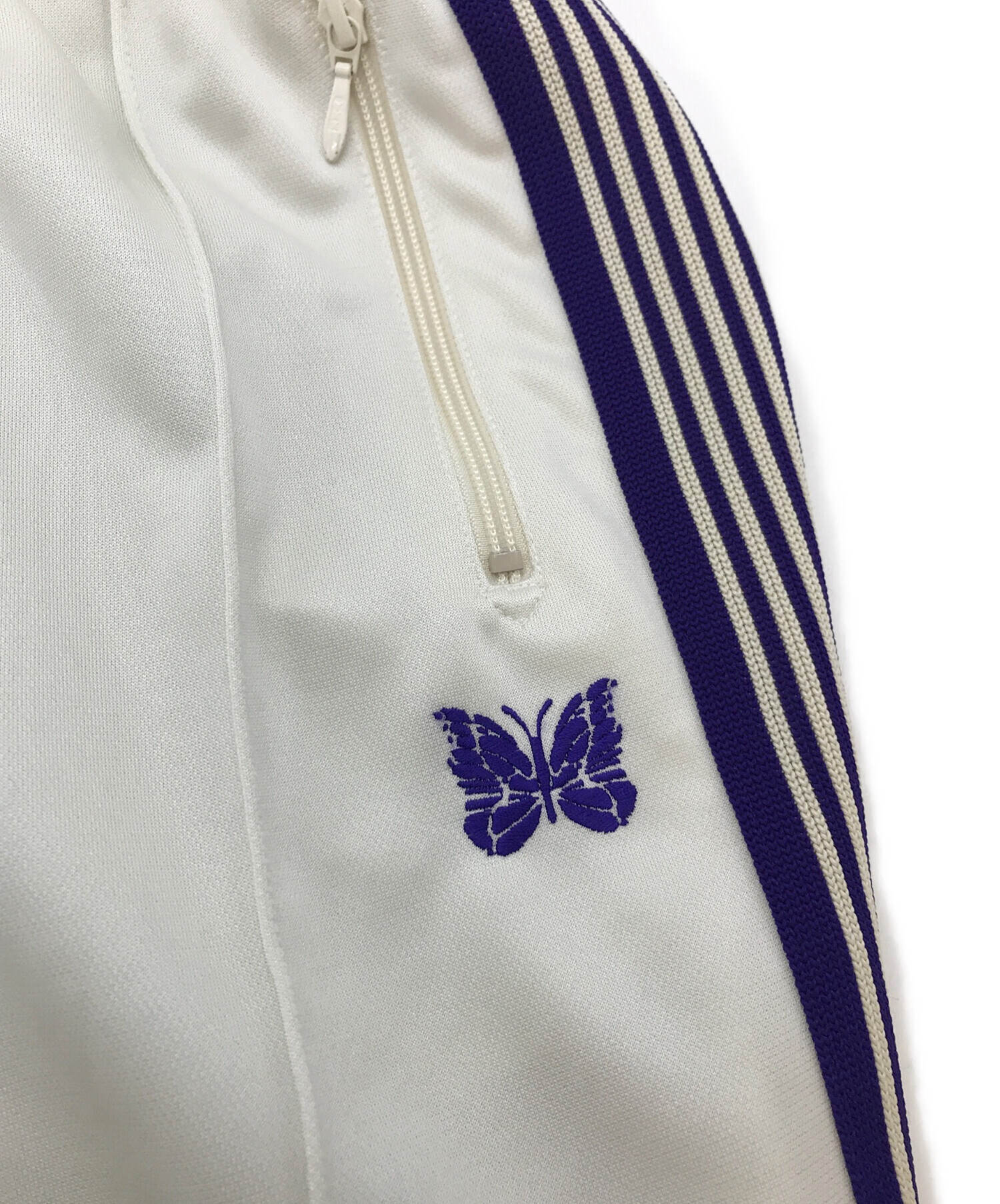 XS ストレートホワイトパープルneedles トラックパンツ