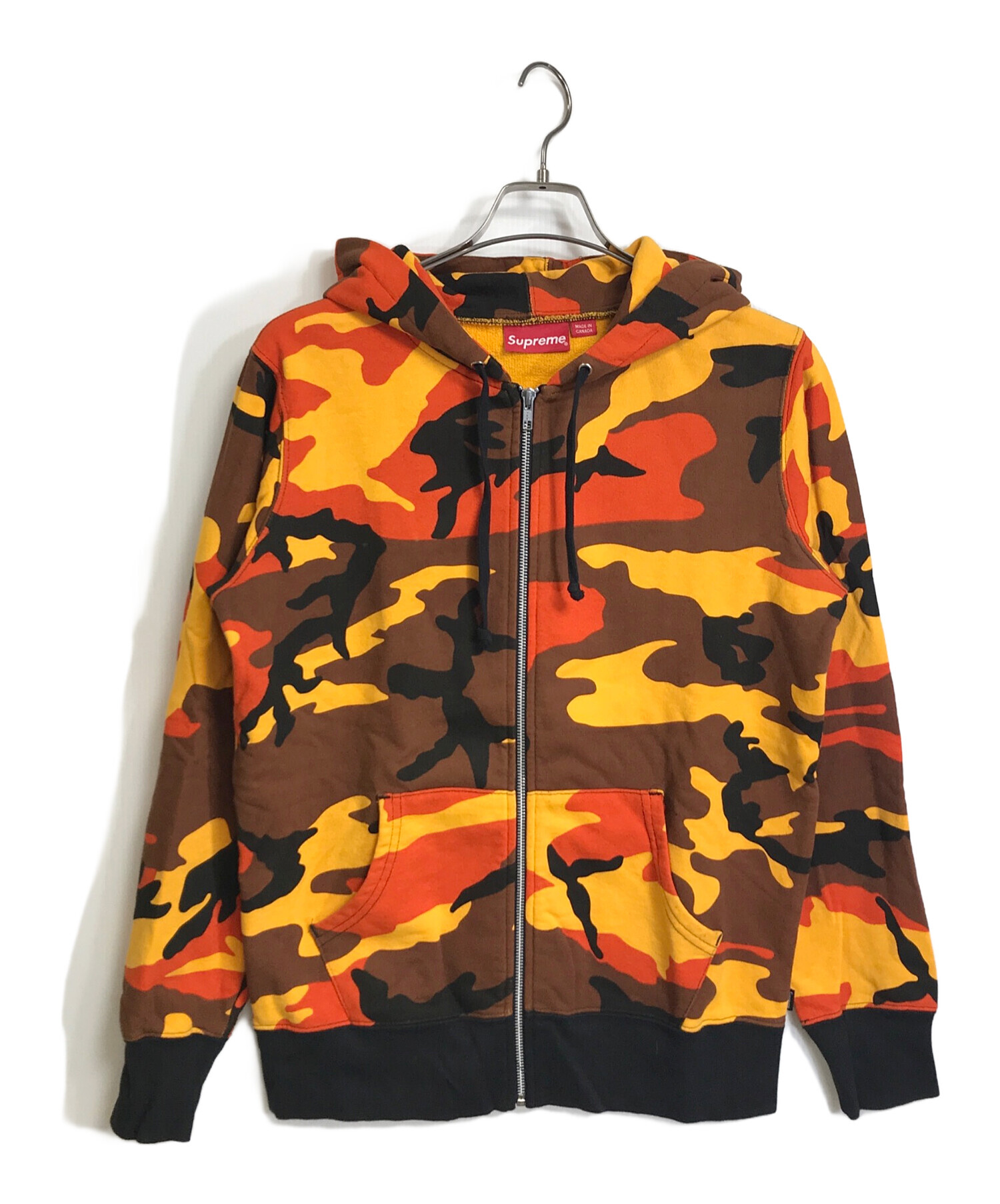 Supreme オレンジ ジップアップシャツ 【公式通販】