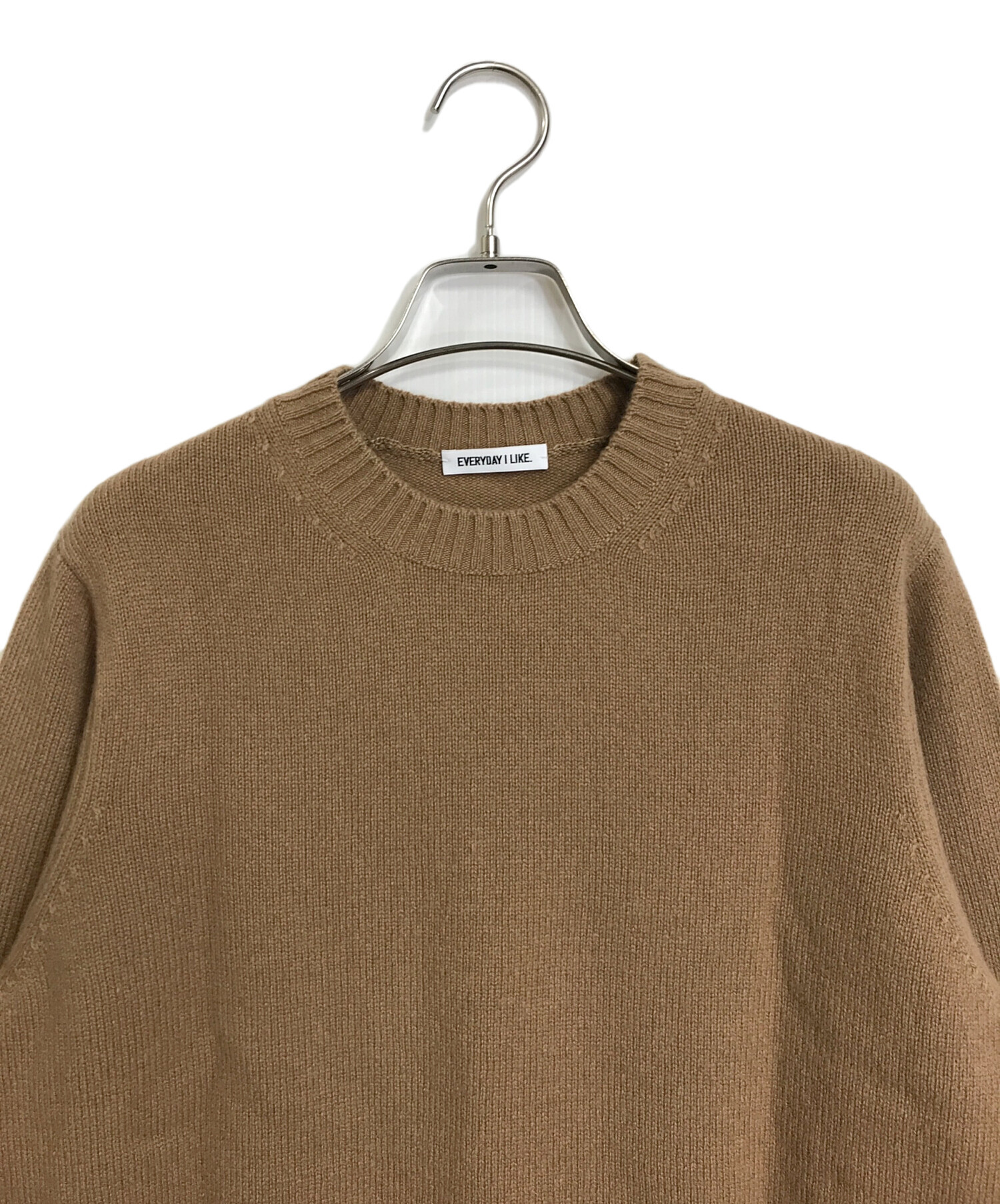 02341 エブリデイアイライク ケーブルニット カシミヤ混 グレー