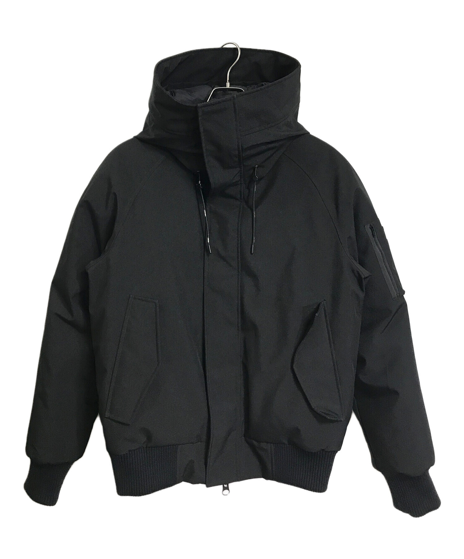 KENZO 美品 ダウン 黒 フード KENZO (ケンゾー) ダウンジャケット 