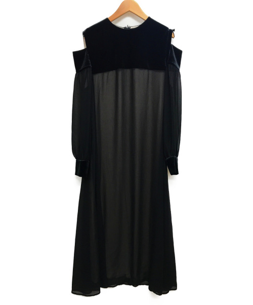 中古・古着通販】AMERI (アメリ) TOP COVER SHEER DRESS ブラック