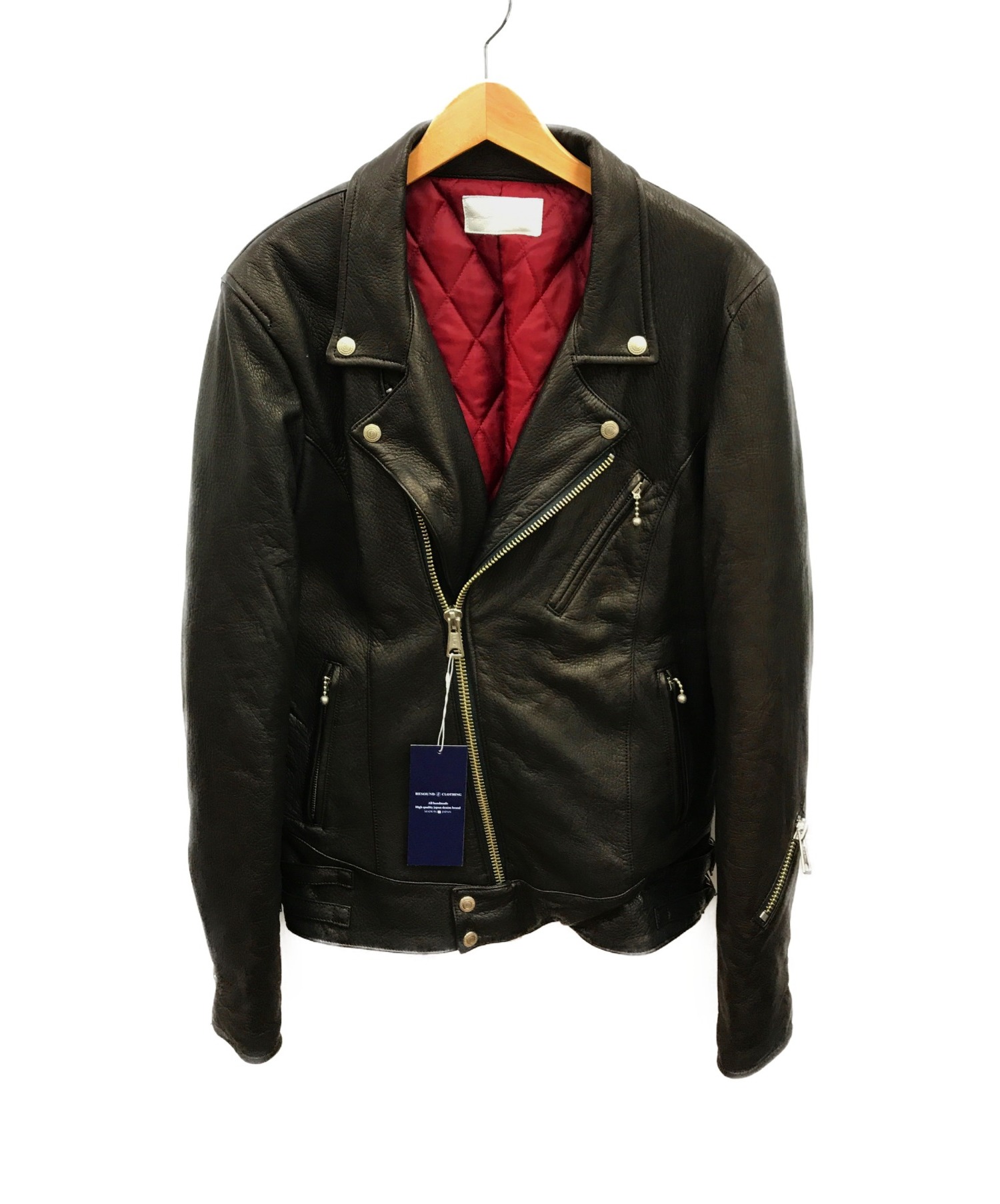 RESOUND CLOTHING (リサウンドクロージング) ディアスキンダブルライダースジャケット ブラック サイズ:4 RC-BASIC-DEER1