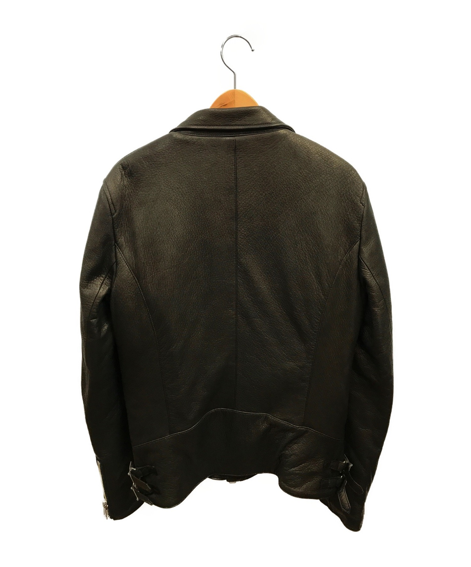 RESOUND CLOTHING (リサウンドクロージング) ディアスキンダブルライダースジャケット ブラック サイズ:4 RC-BASIC-DEER1