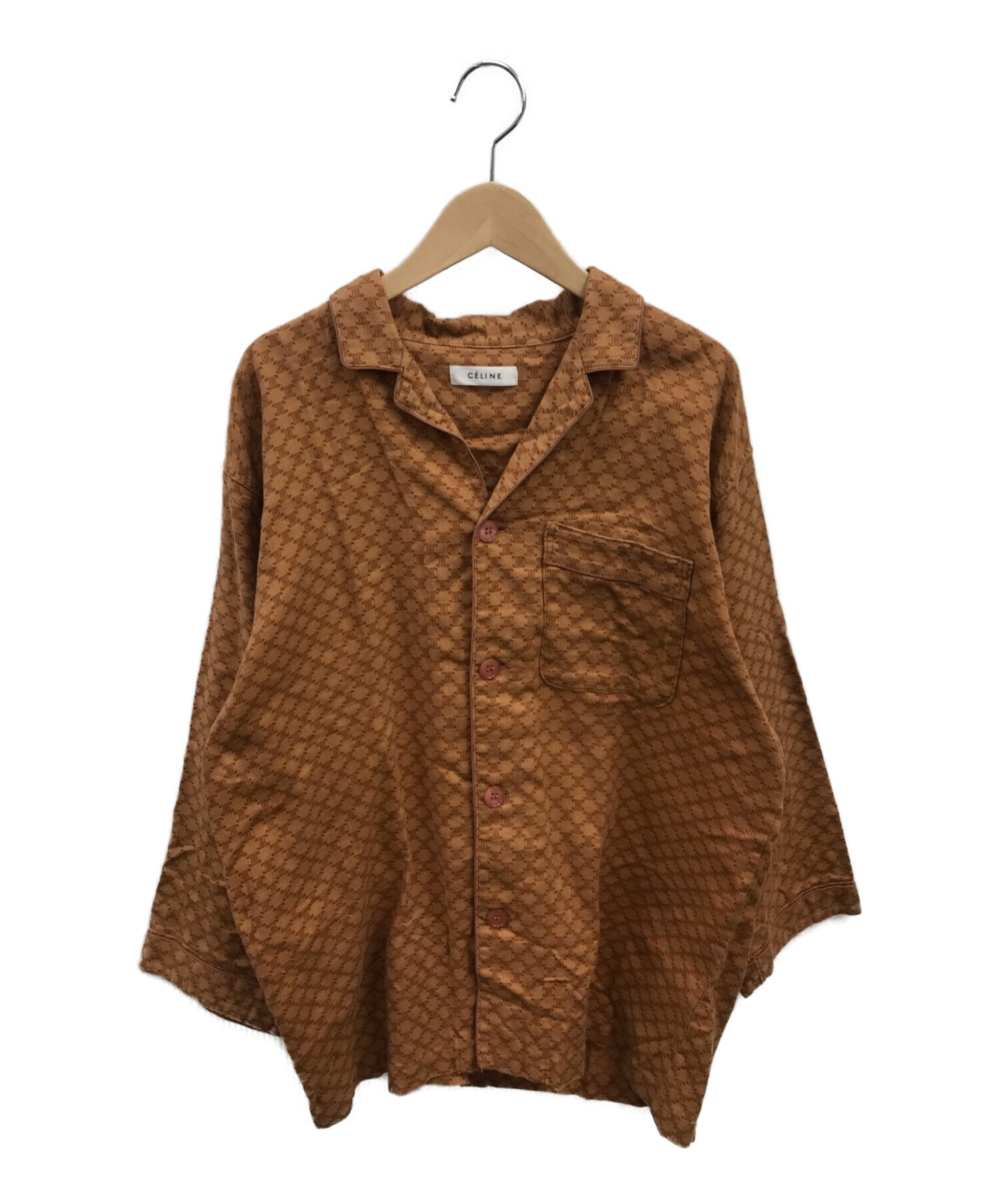 CELINE (セリーヌ) トリオンフパジャマシャツ ブラウン サイズ:M