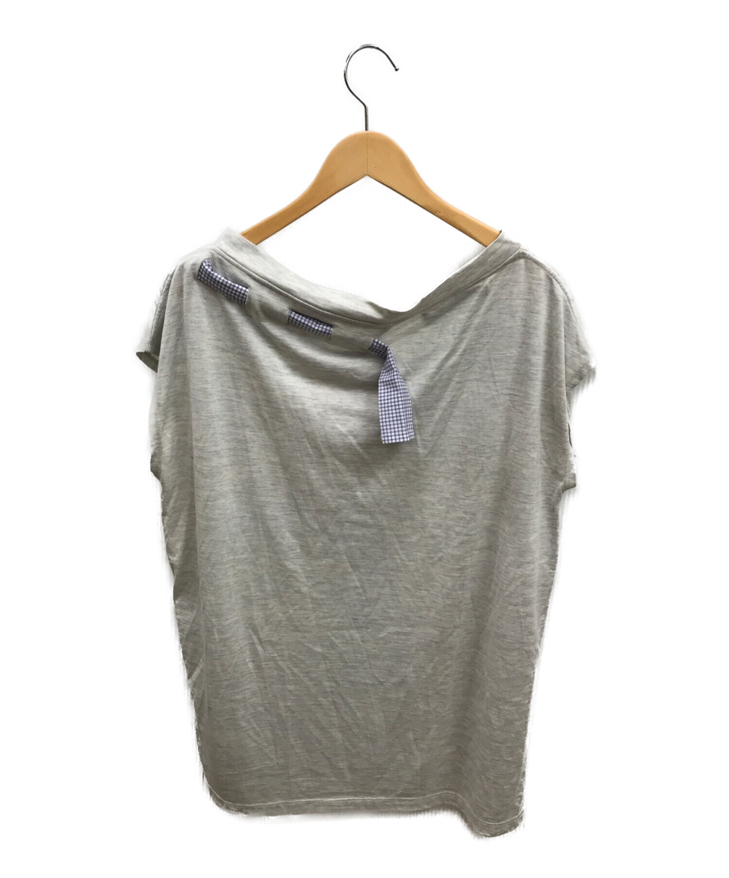 Y. PROJECT (ワイプロジェクト) スカーフTシャツ / 半袖Tシャツ / ノースリーブTシャツ グレー サイズ:S