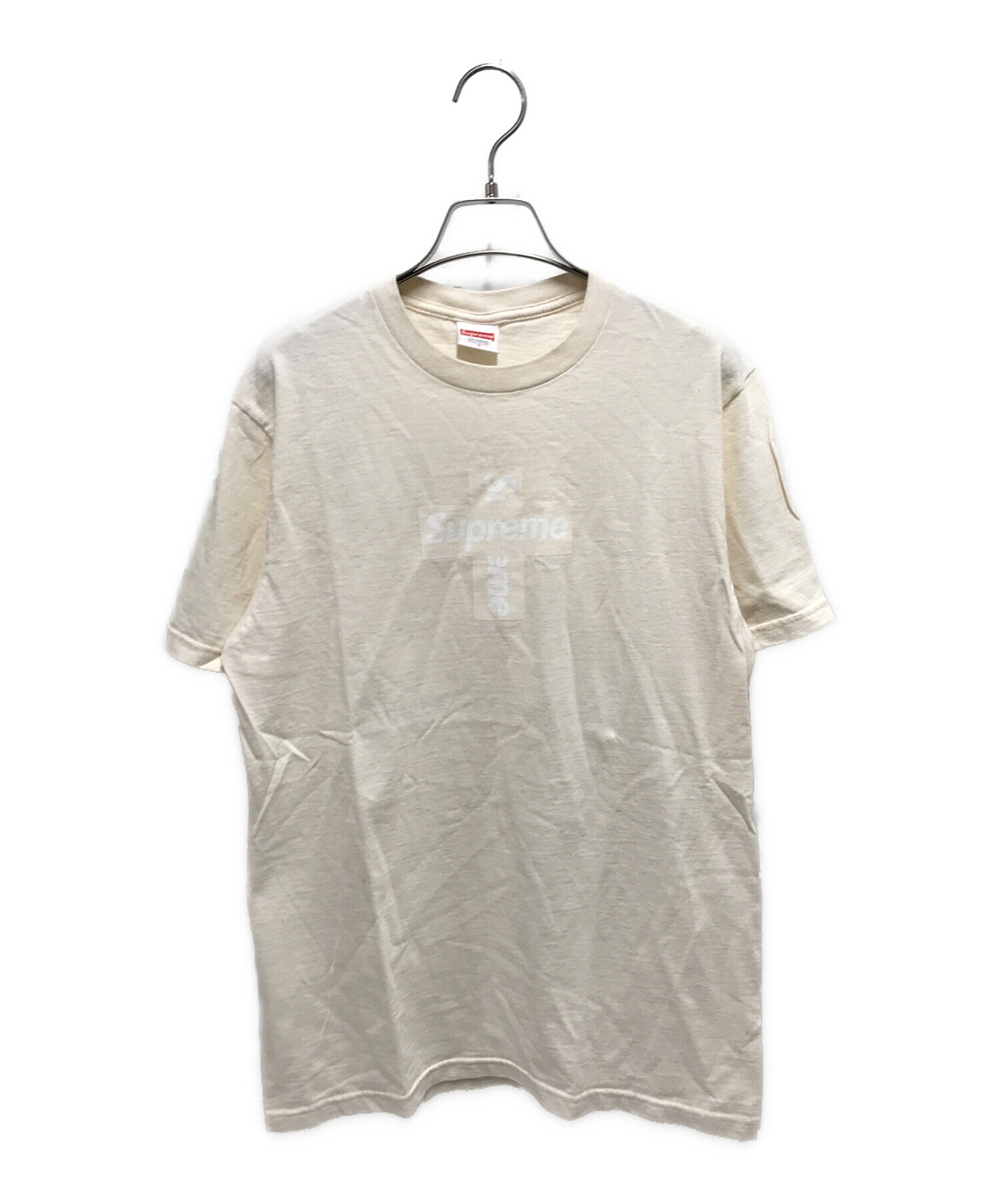 SUPREME (シュプリーム) クロスボックスロゴTシャツ / Cross Box Tee アイボリー サイズ:S