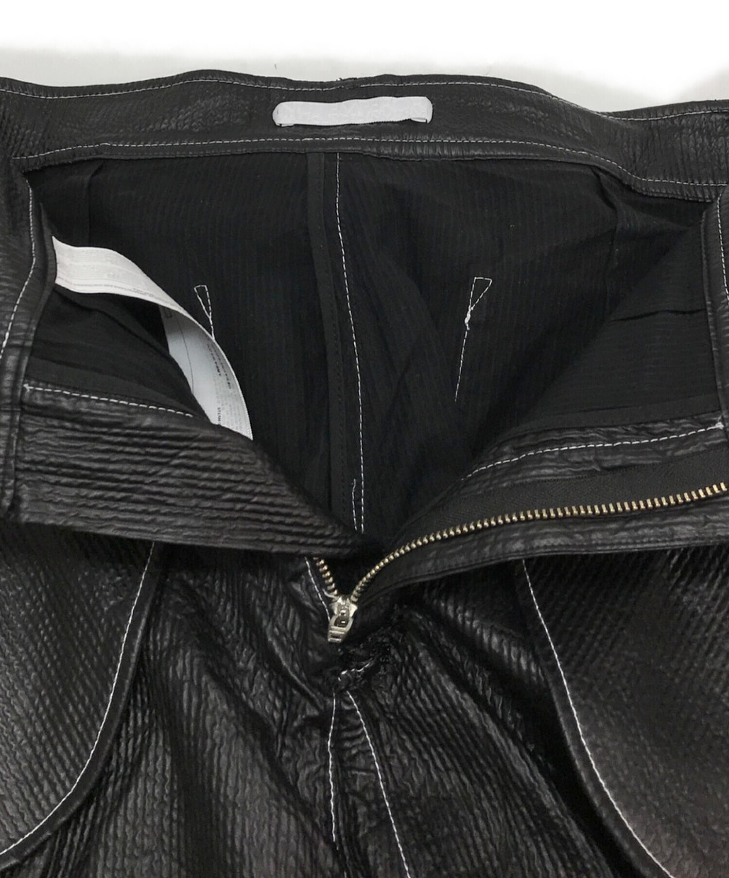 NUTEMPEROR (ニュートエンペラー) ワイドポリレザーパンツ / WIDE PU leather pants ブラック サイズ:3