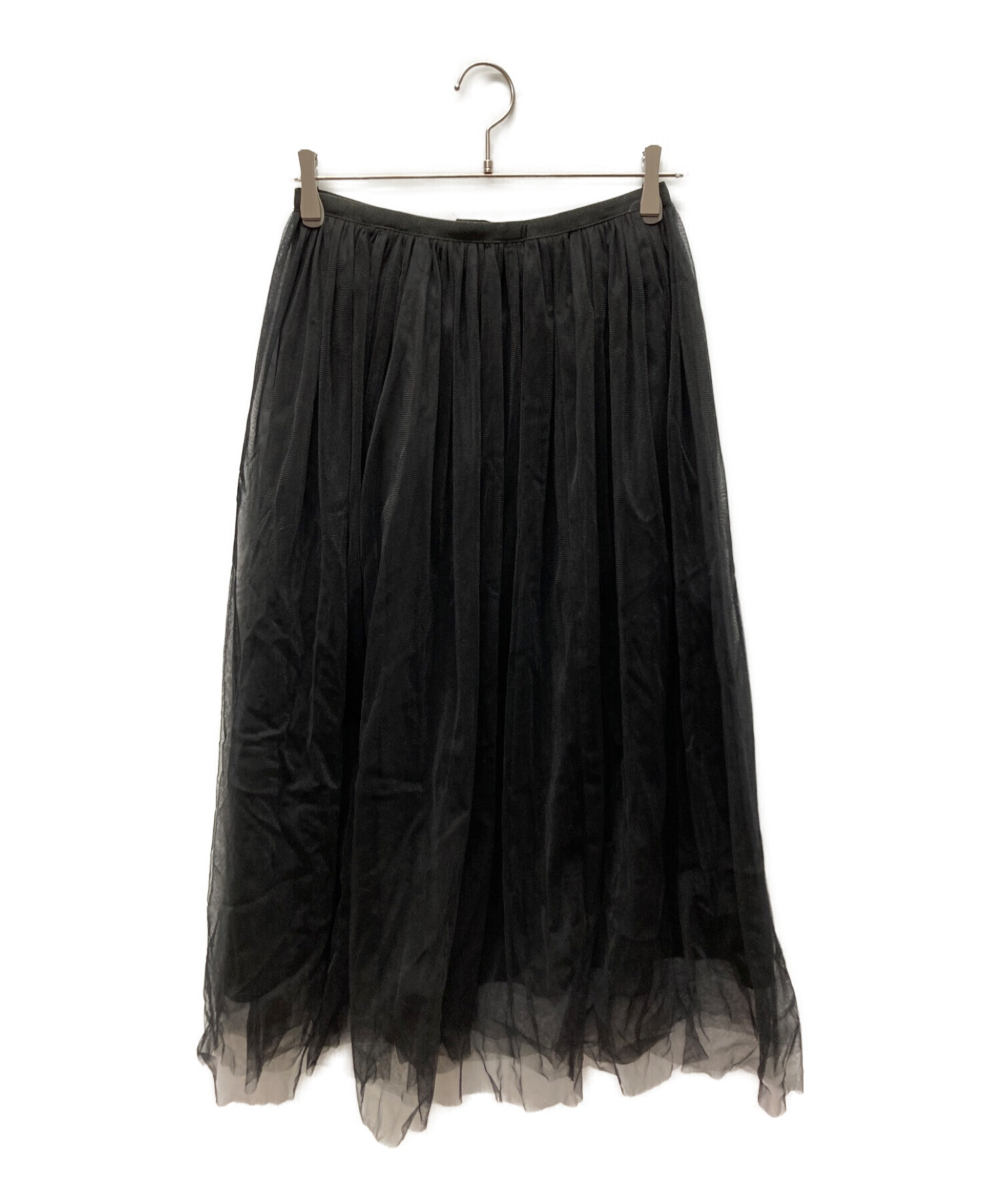 UNITED ARROWS (ユナイテッドアローズ) チュール ギャザースカート ブラック サイズ:38