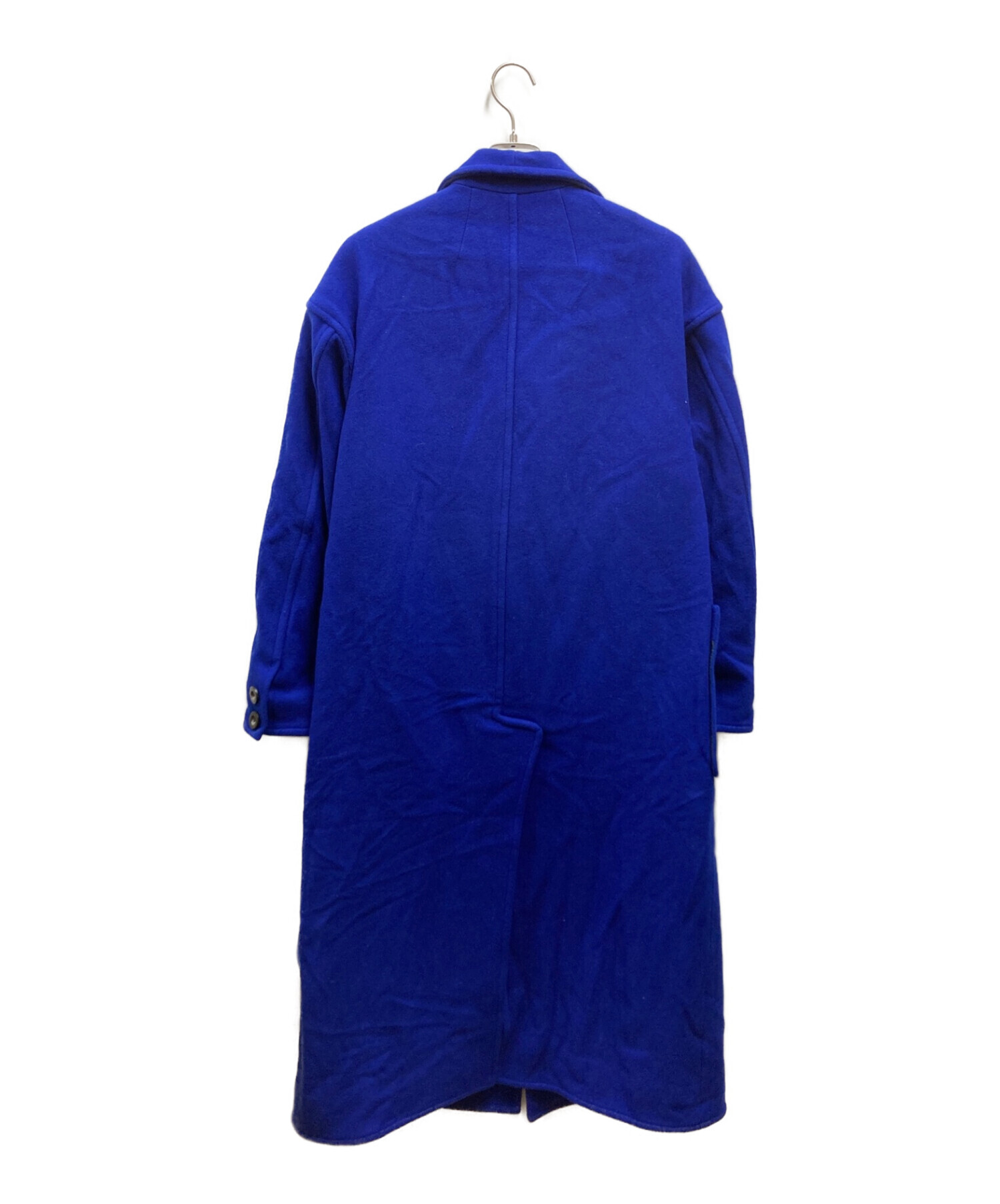 UN3D. (アンスリード) アシメカラーウールコート ブルー サイズ:36