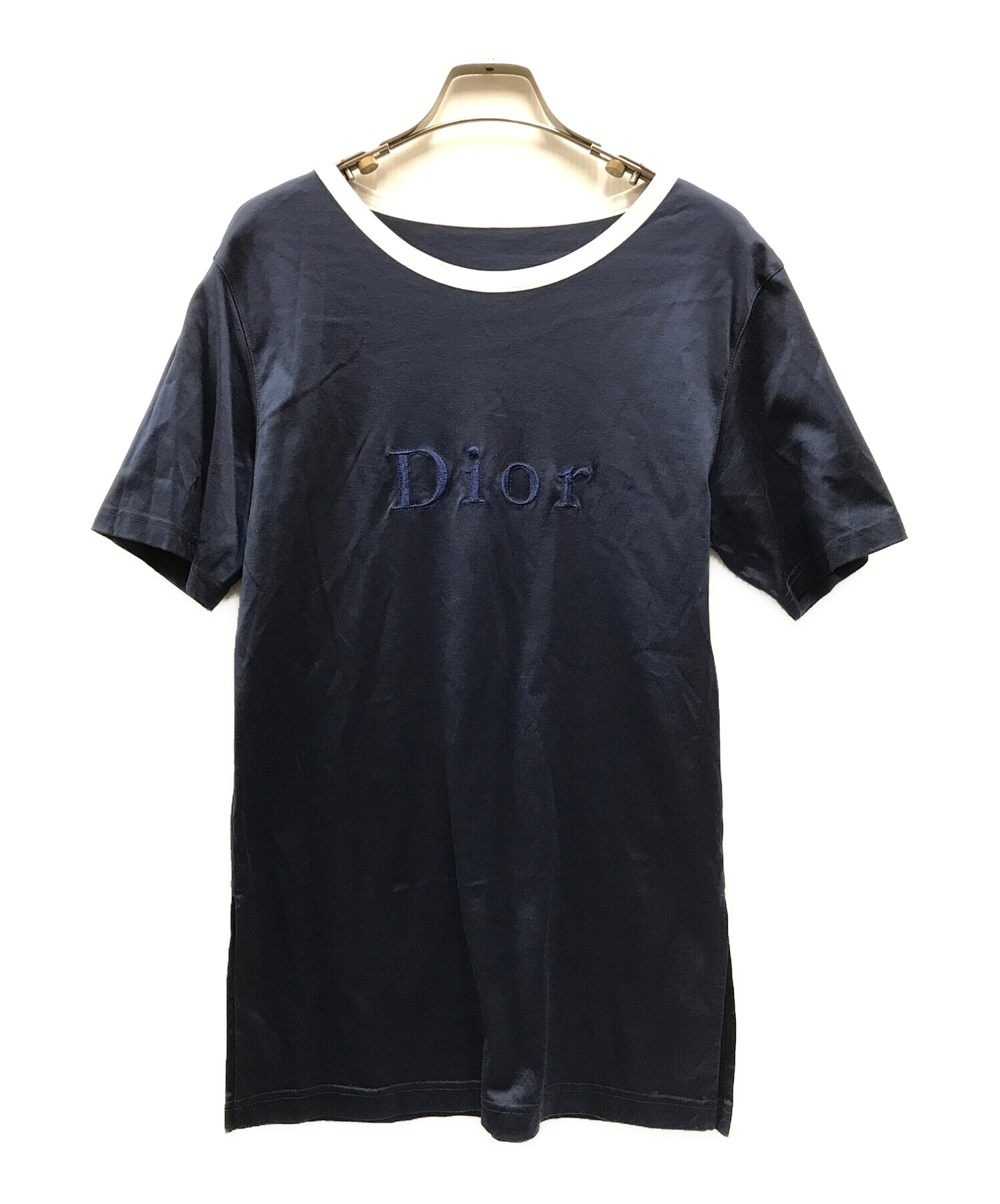 Christian Dior Sports (クリスチャン ディオールスポーツ) ロゴクルーネックTシャツ ネイビー サイズ:M