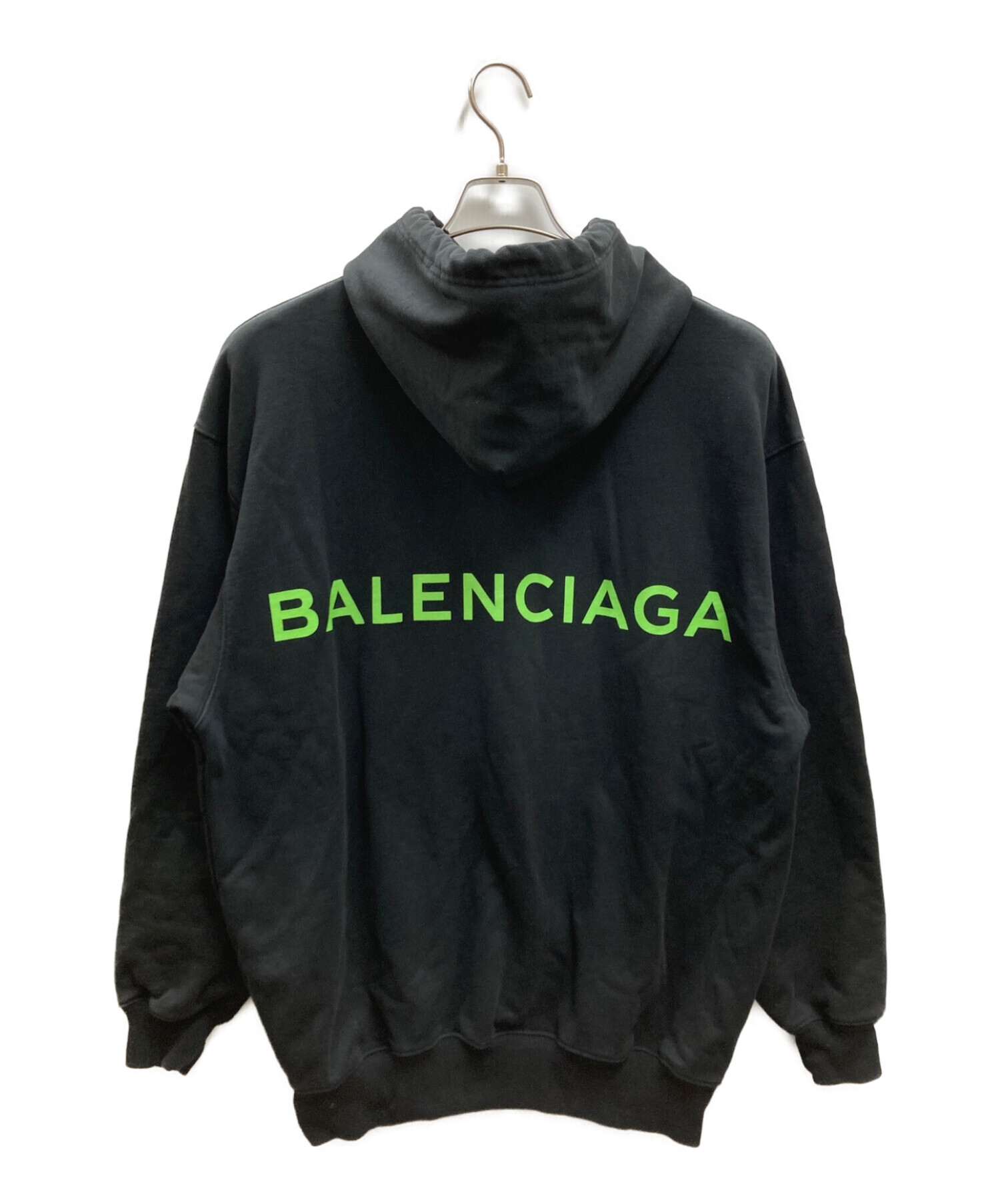 BALENCIAGA (バレンシアガ) バックロゴフーディー ブラック サイズ:L