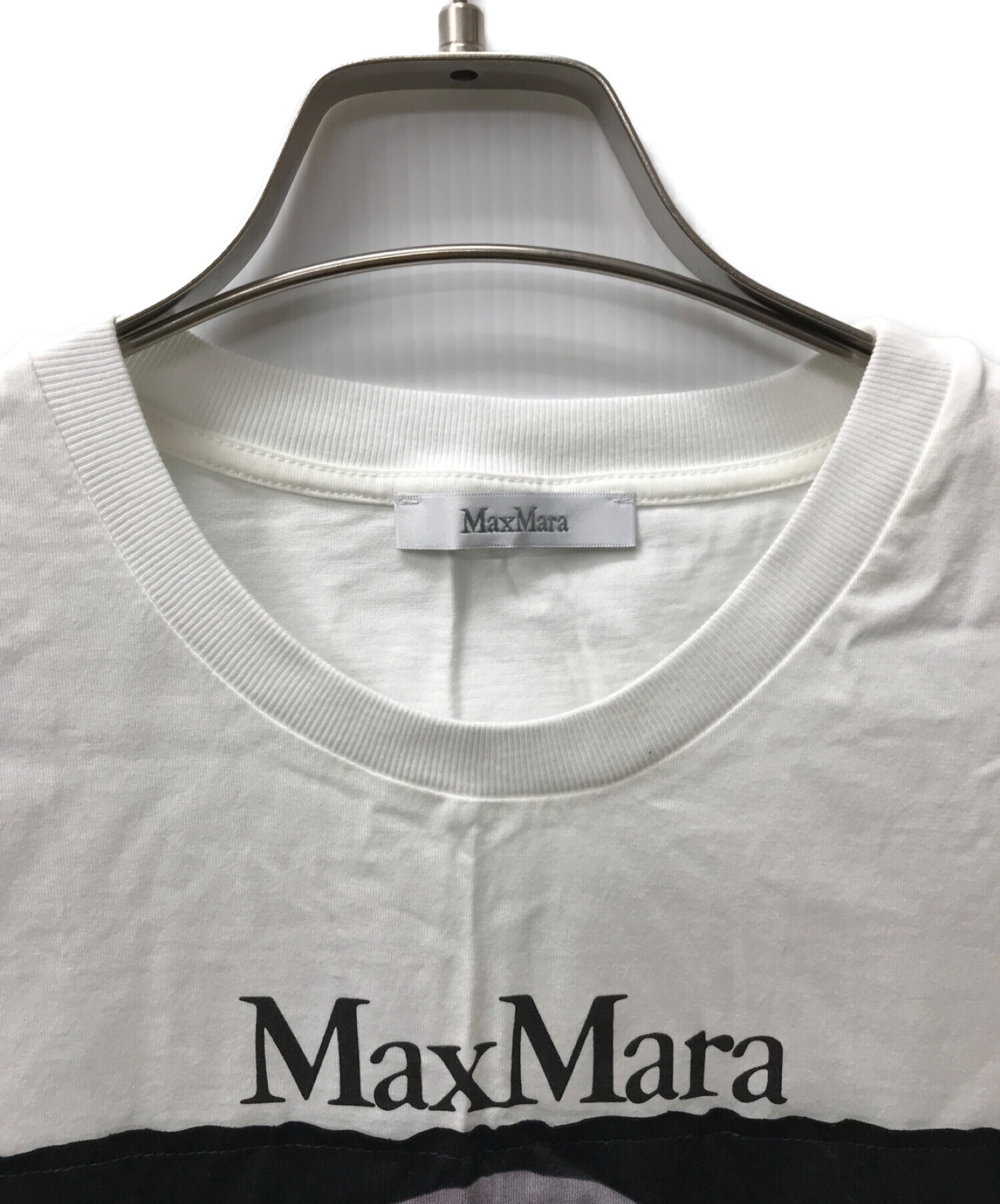 MaxMara (マックスマーラ) 「DOGSTAR」ドッグフォトプリントTシャツ ホワイト サイズ:Ｍ
